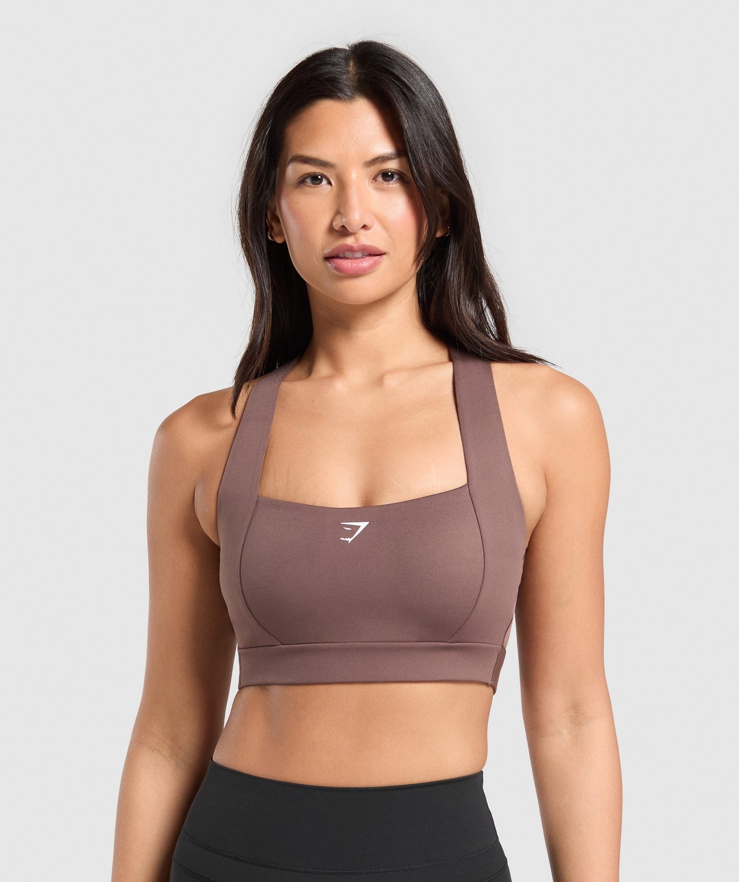 Gymshark Square Neck Sports Bra - Soft Brown