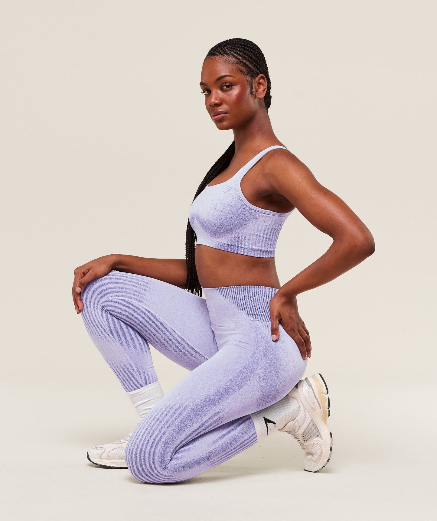 Gymshark Diffuse Seamless Sports Bra - Fresh Lilac/Cobalt Purple