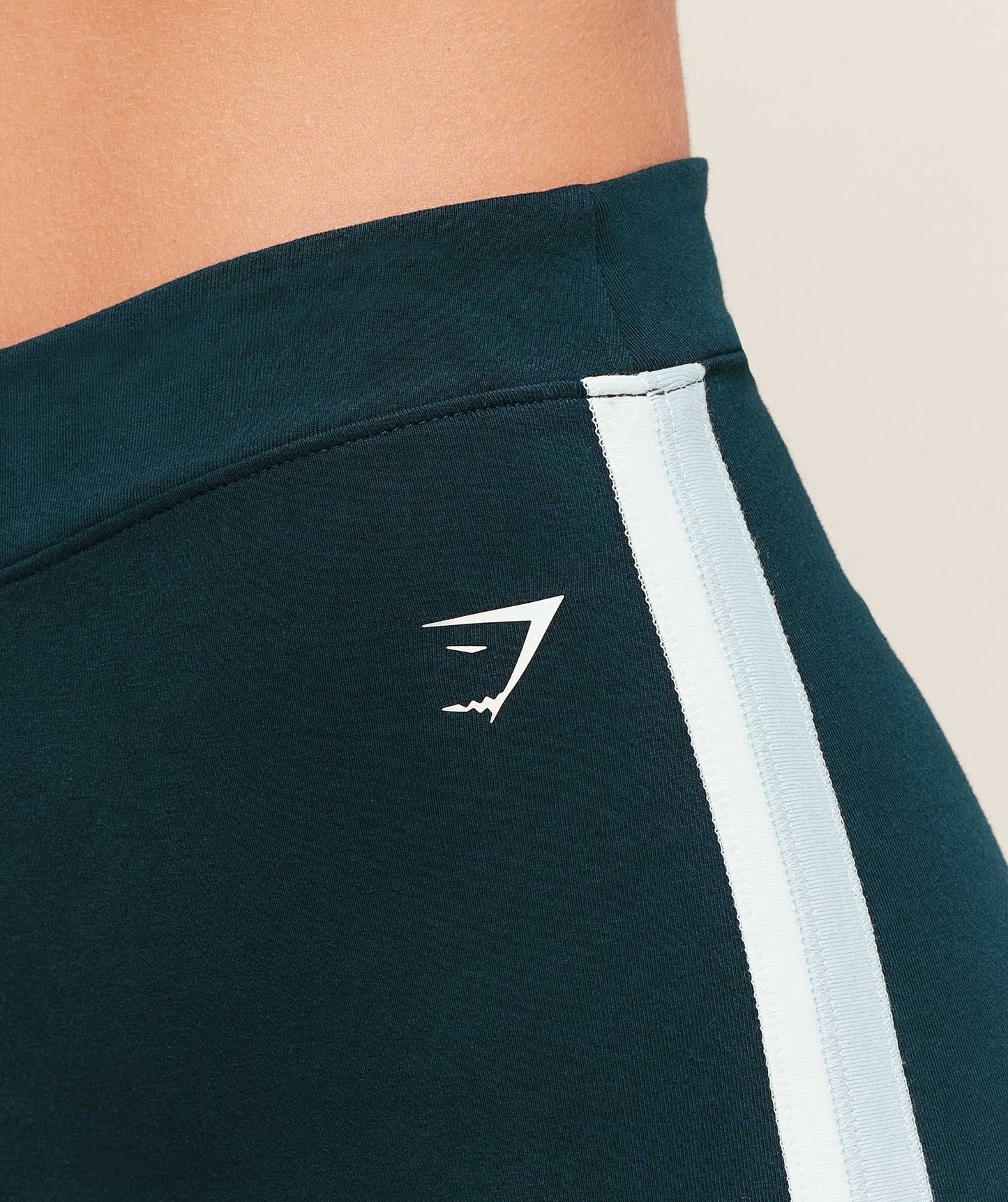 Gymshark Piping Wide Leg Pants - Deep Petrol Blue/Smoke Blue/Soft White