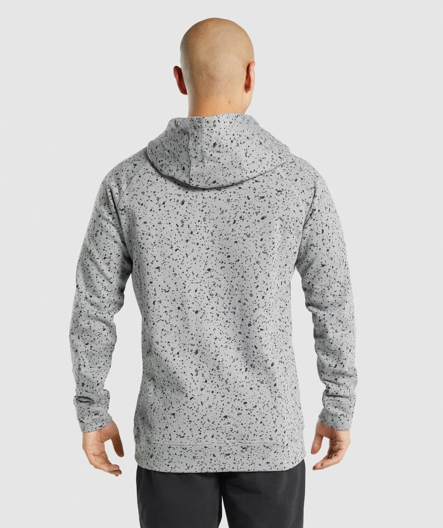 Gymshark Micro Print Hoodie - Light Grey Print
