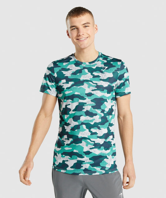 Gymshark Arrival T-Shirt - Teal Print