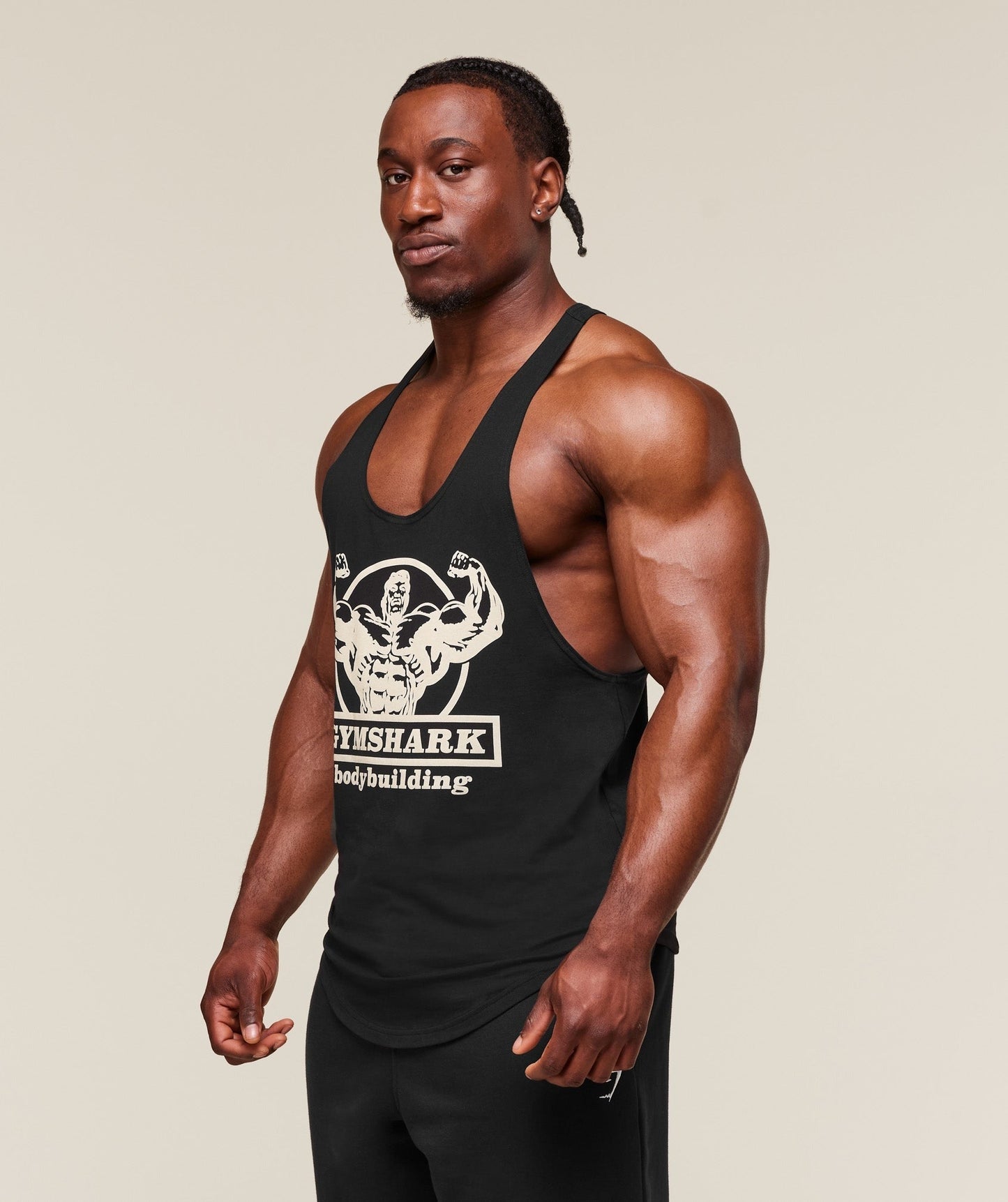 Gymshark Double Bicep Stringer - Black