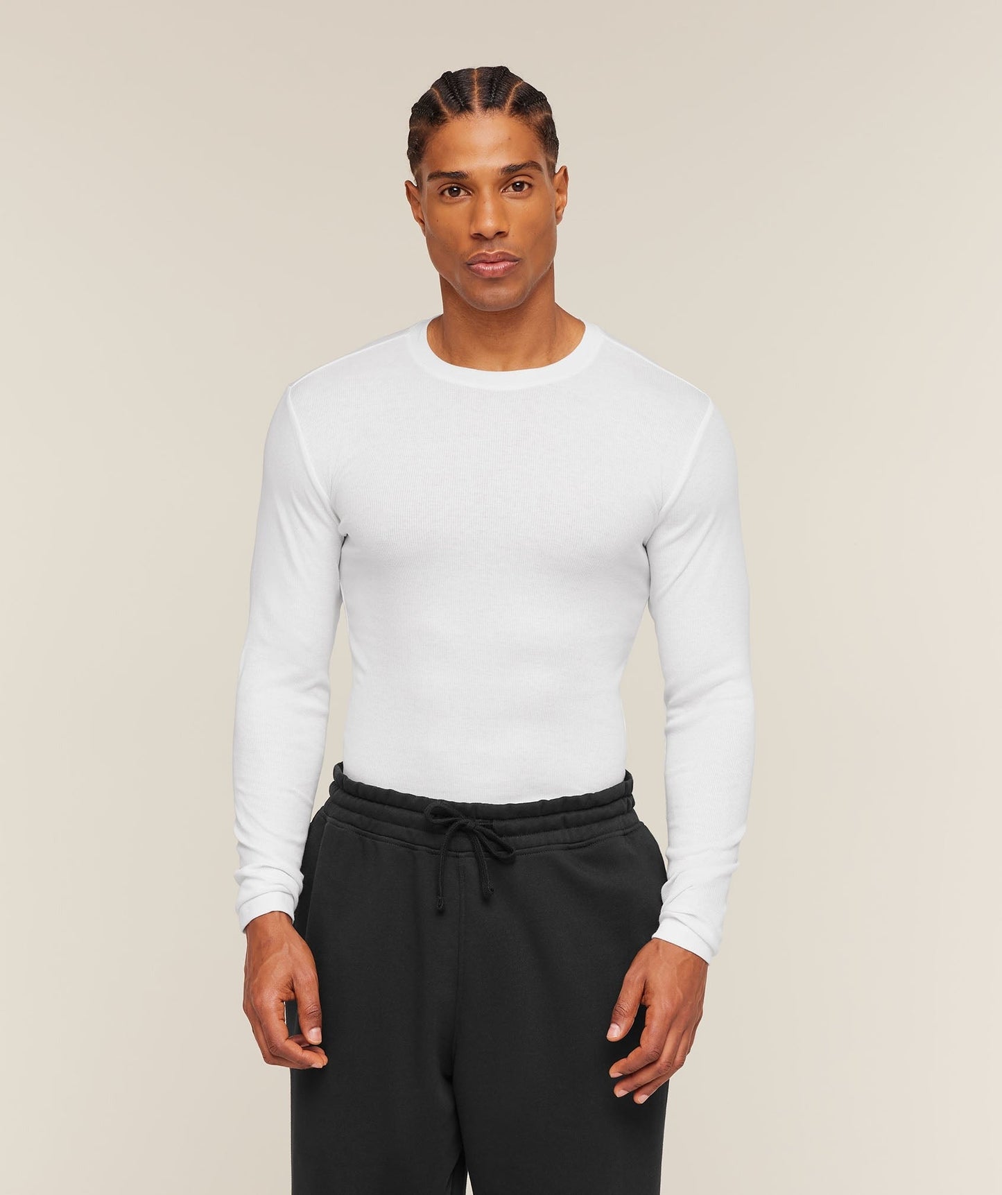 Gymshark Ribbed Long Sleeve T-Shirt - White