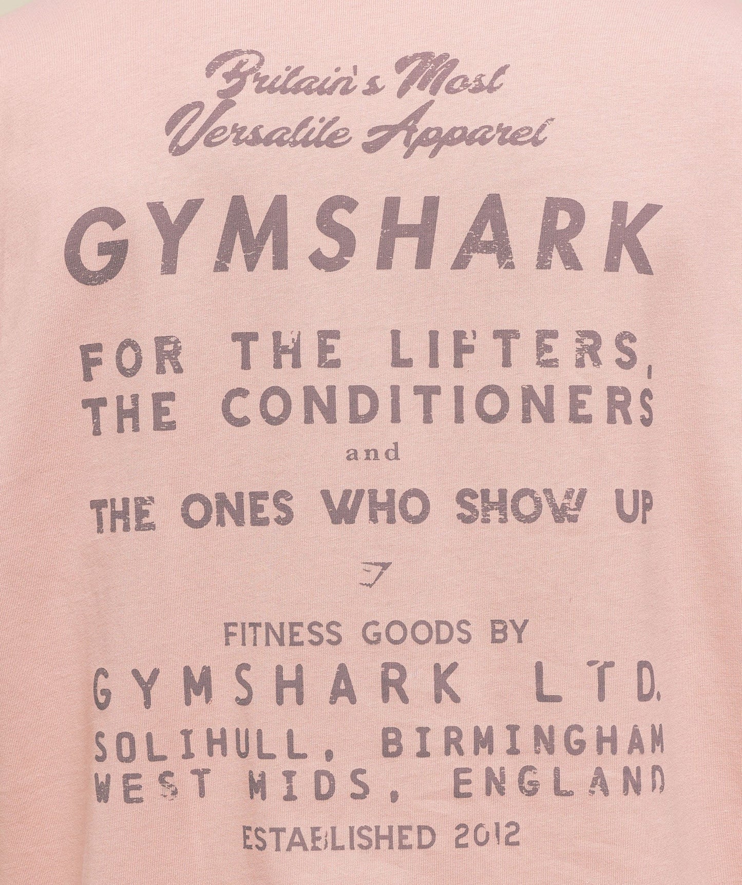 Gymshark For The Lifters Boxy T-Shirt - Rest Pink