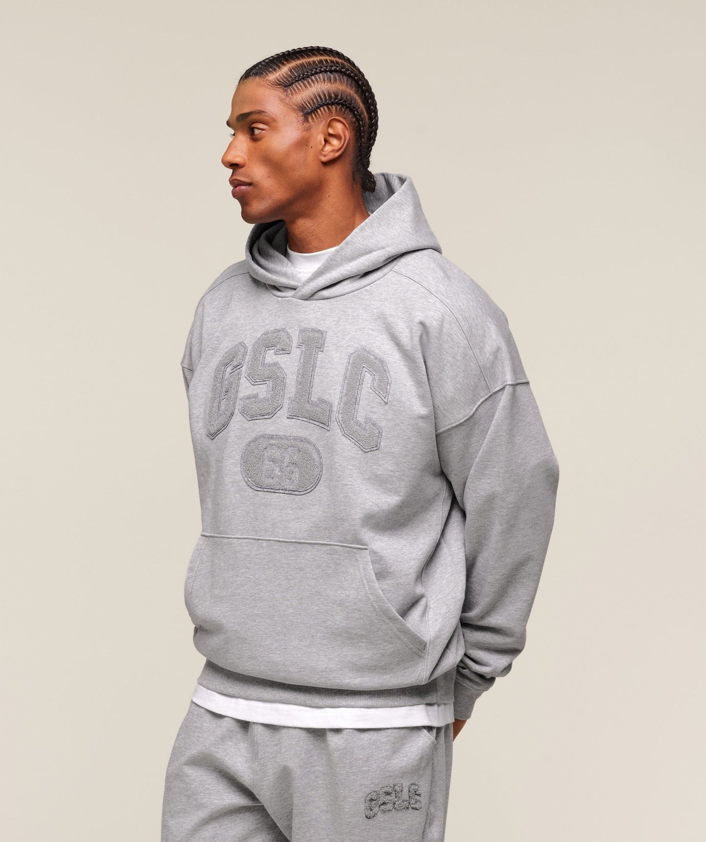 Gymshark GSLC Hoodie - Light Grey Core Marl