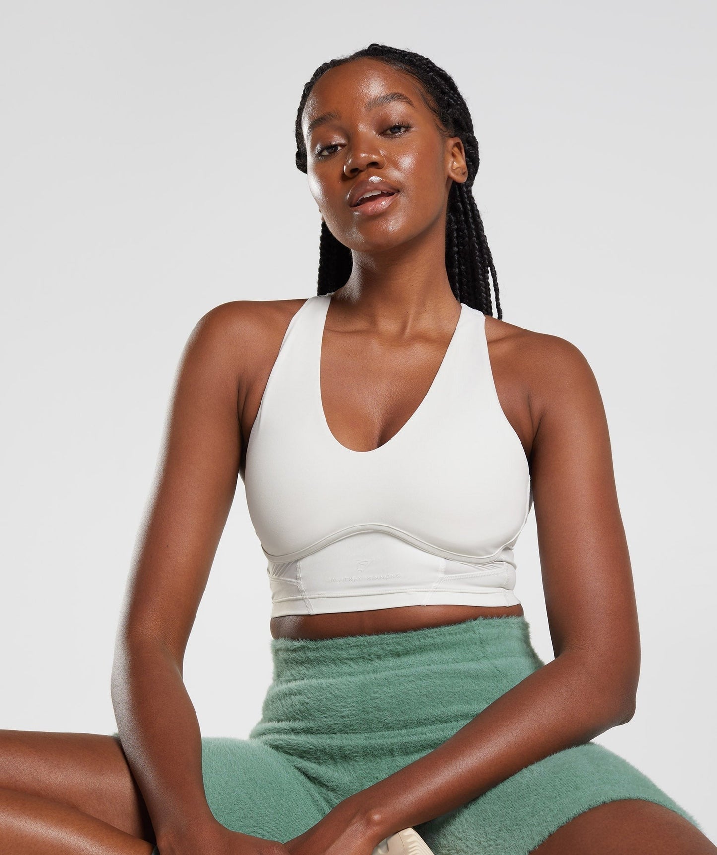 Gymshark Whitney Longline Bra - Skylight White