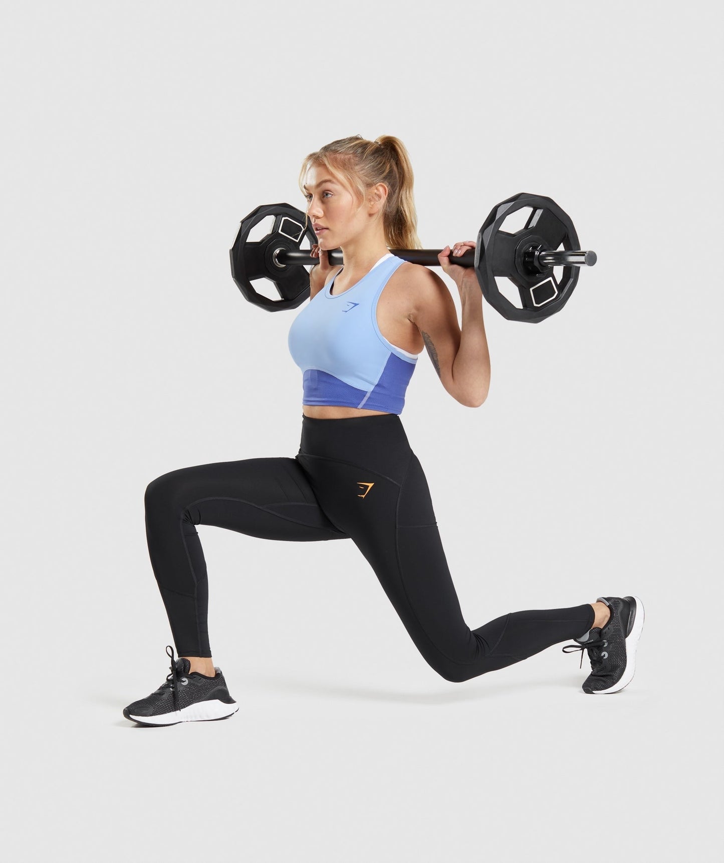 Gymshark Pulse Crop Tank - Moonstone Blue/Court Blue
