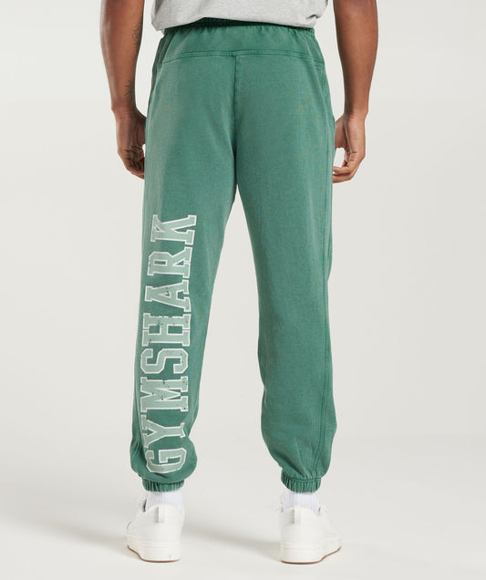 Gymshark Collegiate Joggers - Ink Teal/Acid Wash
