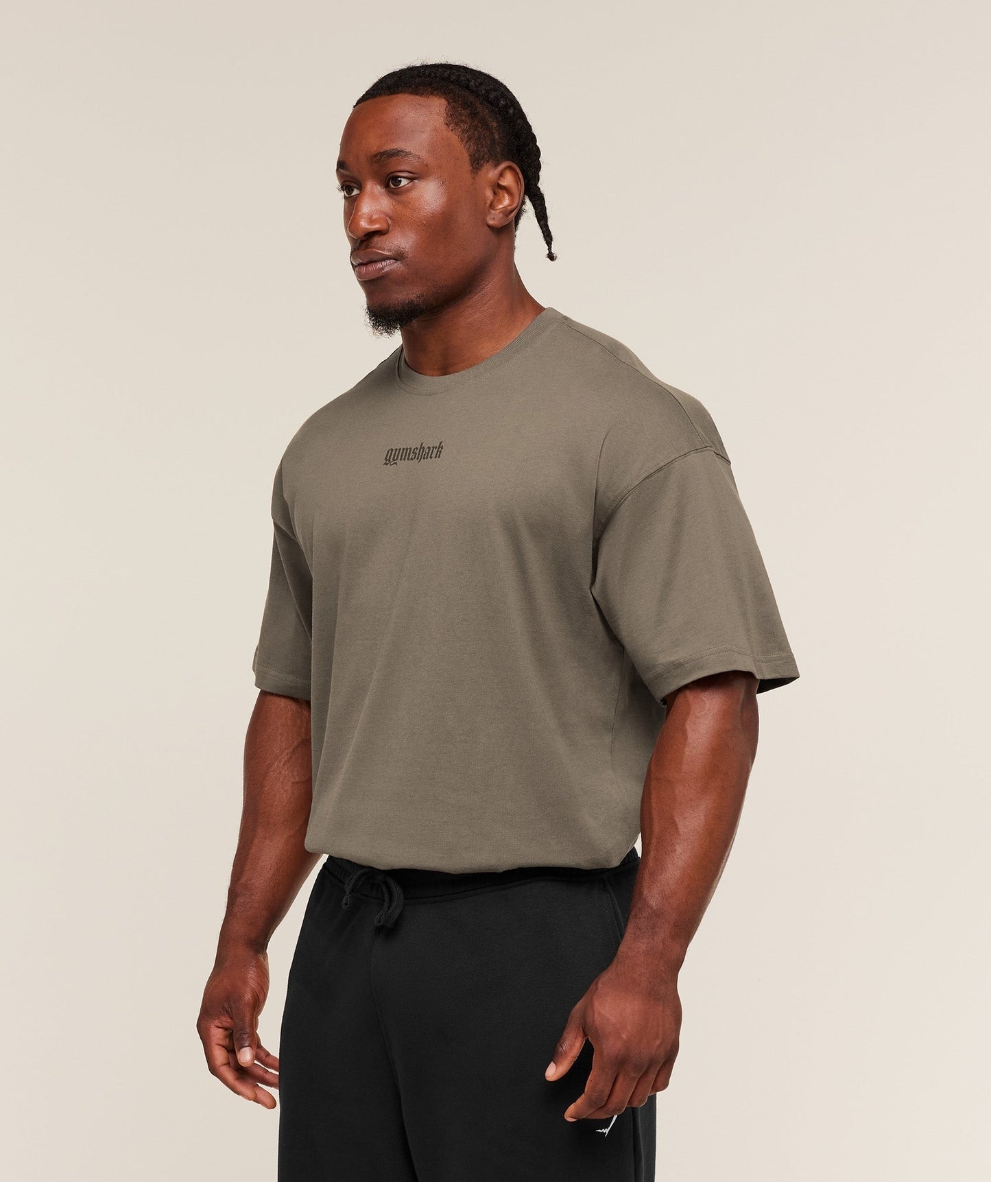 Gymshark Olde English T-Shirt - Camo Brown