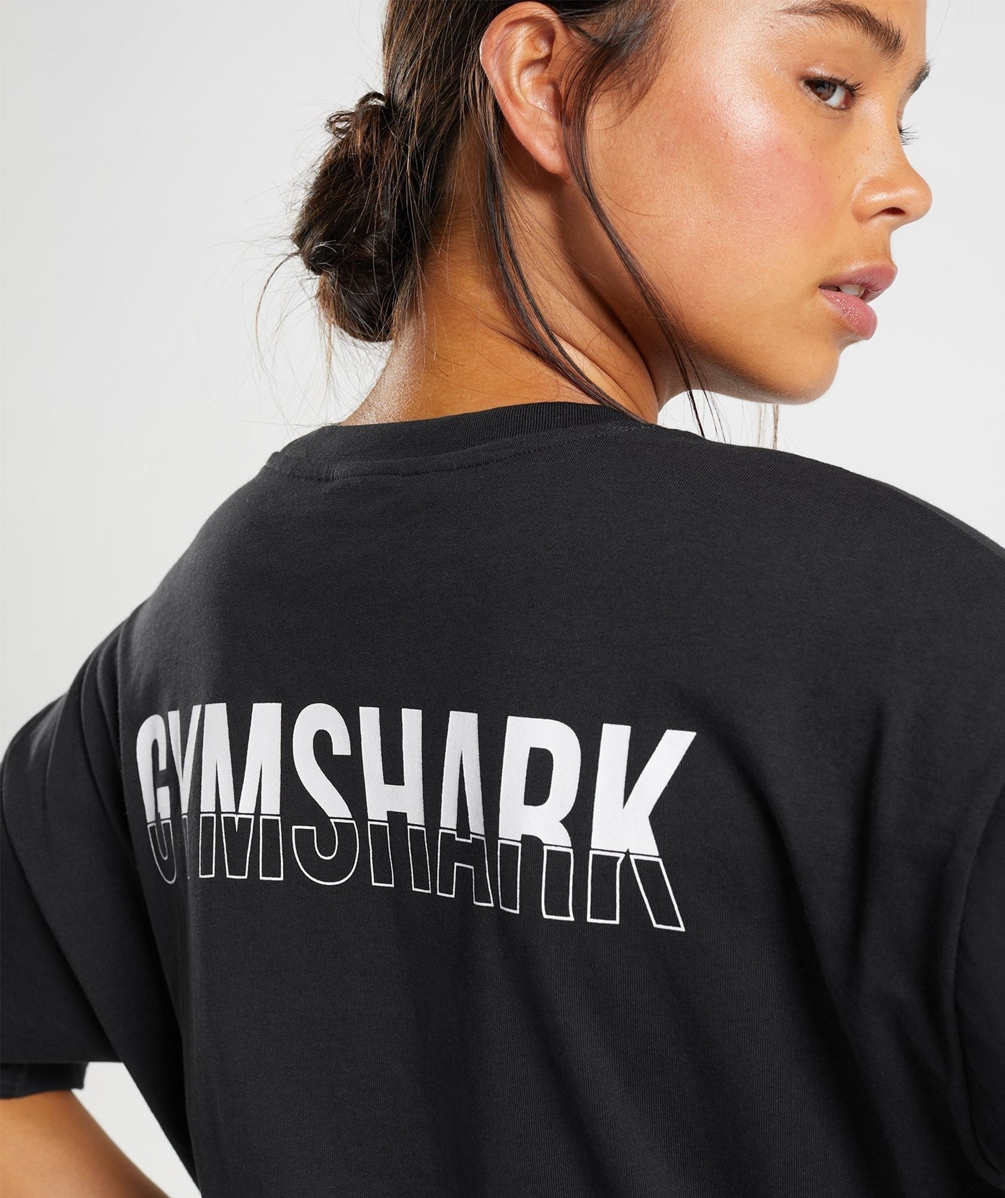 Gymshark Fraction Oversized T-Shirt - Black/White