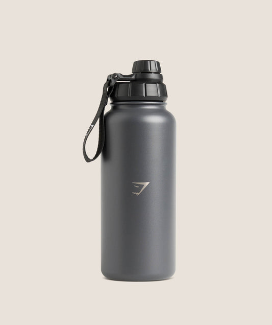 Gymshark Metal Insulated Bottle 1L - Onyx Grey