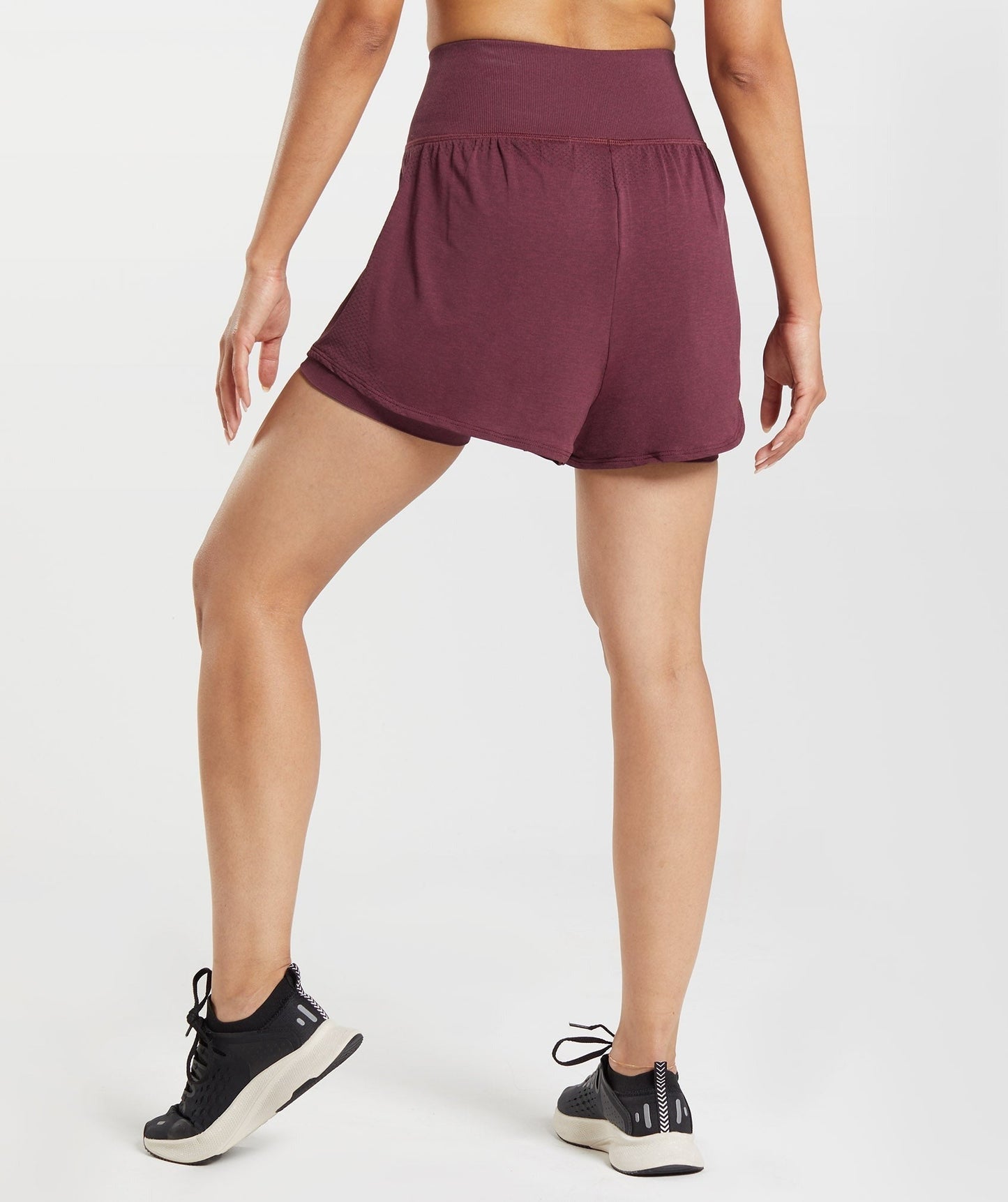 Gymshark Vital 2-in-1 Shorts - Baked Maroon Marl