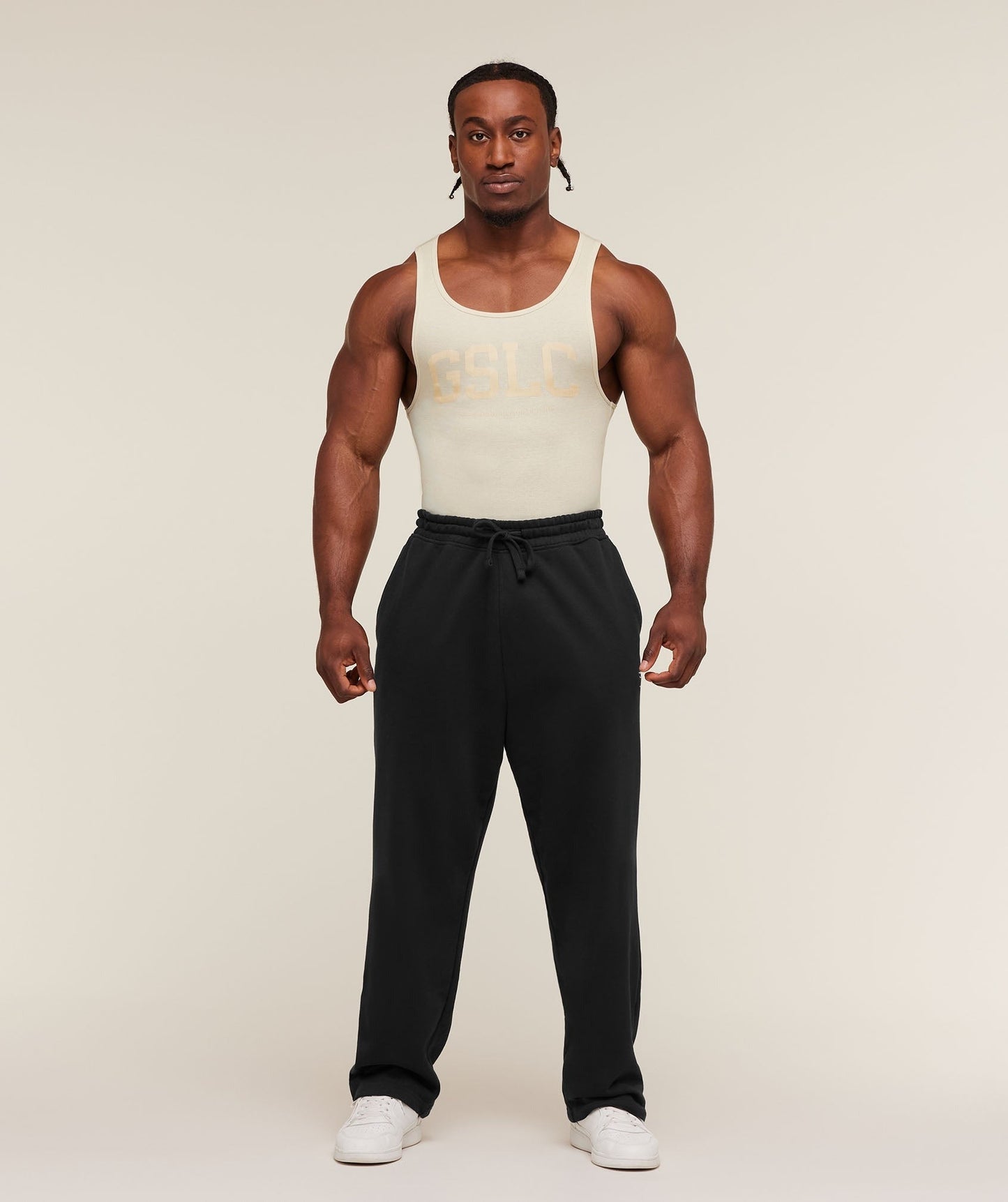 Gymshark GSLC Ribbed Tank - Oat White