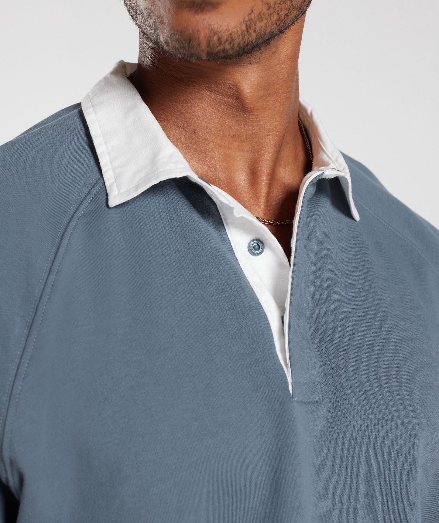 Gymshark Rest Day Essentials Sweat Polo - Evening Blue