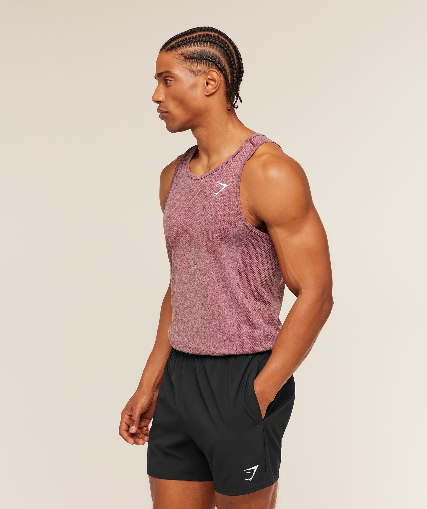 Gymshark Vital Tank - White/Port
