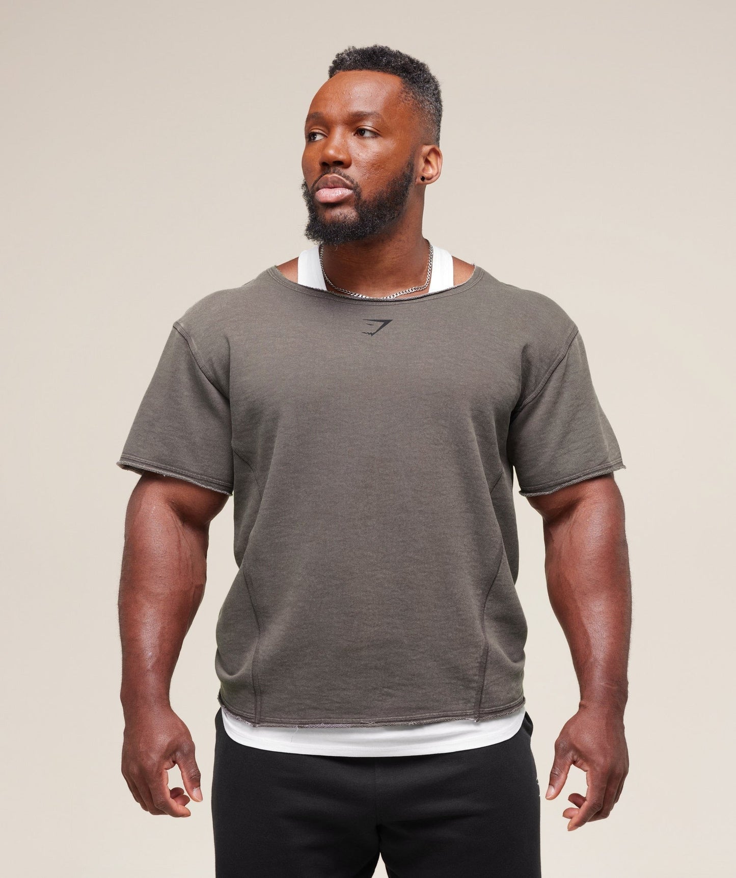 Gymshark Heritage Washed Rag Top - Onyx Grey