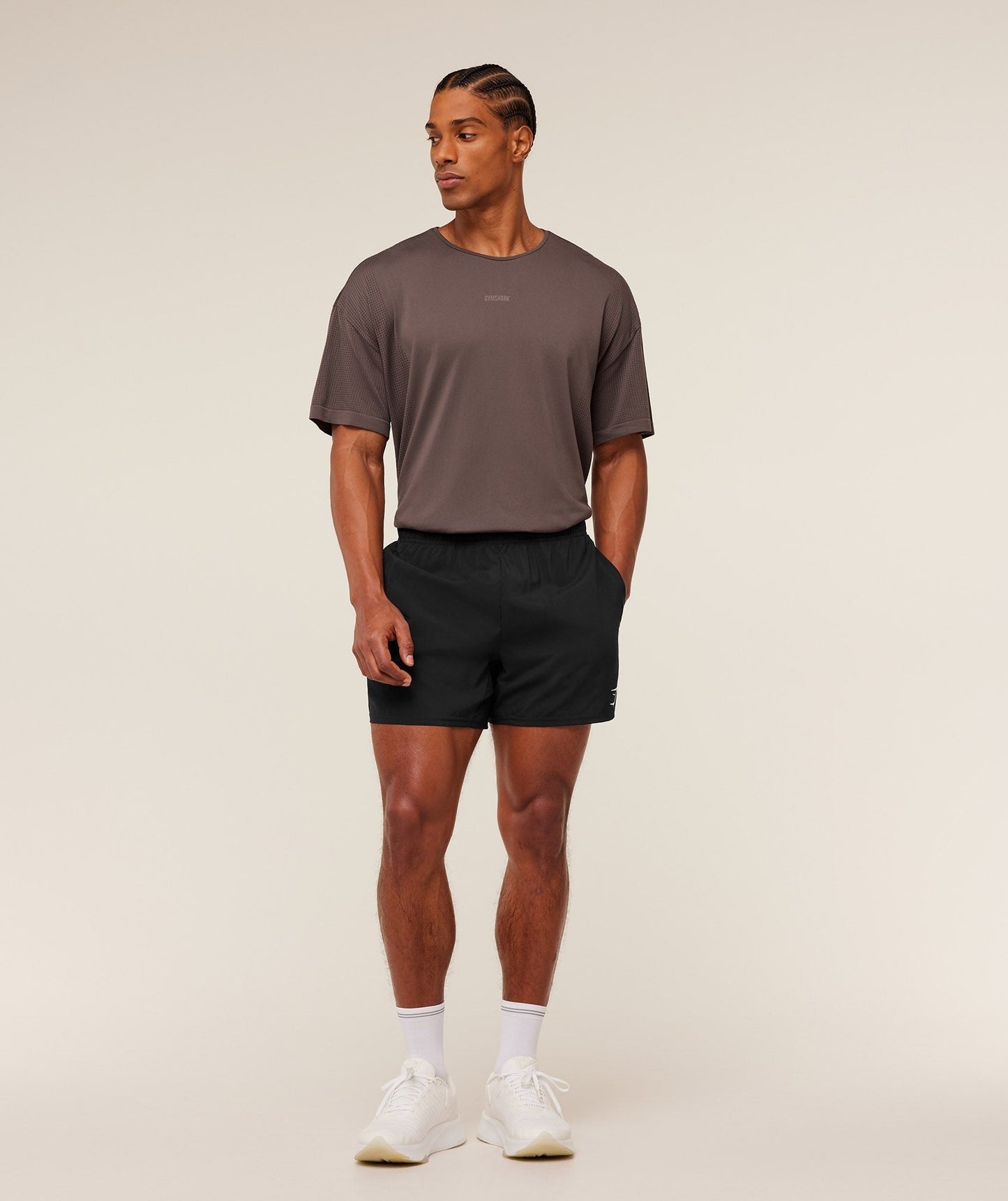 Gymshark Distance Seamless T-Shirt - Cool Brown / Cool Brown