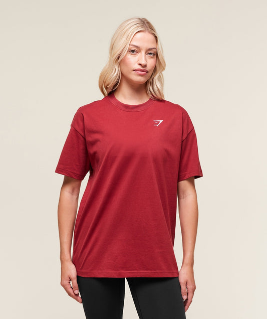 Gymshark Training Oversized T-Shirt - Athletic Burgundy