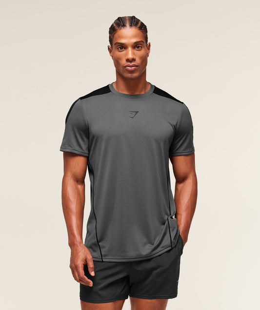Gymshark Arrival Block T-Shirt - Dark Grey
