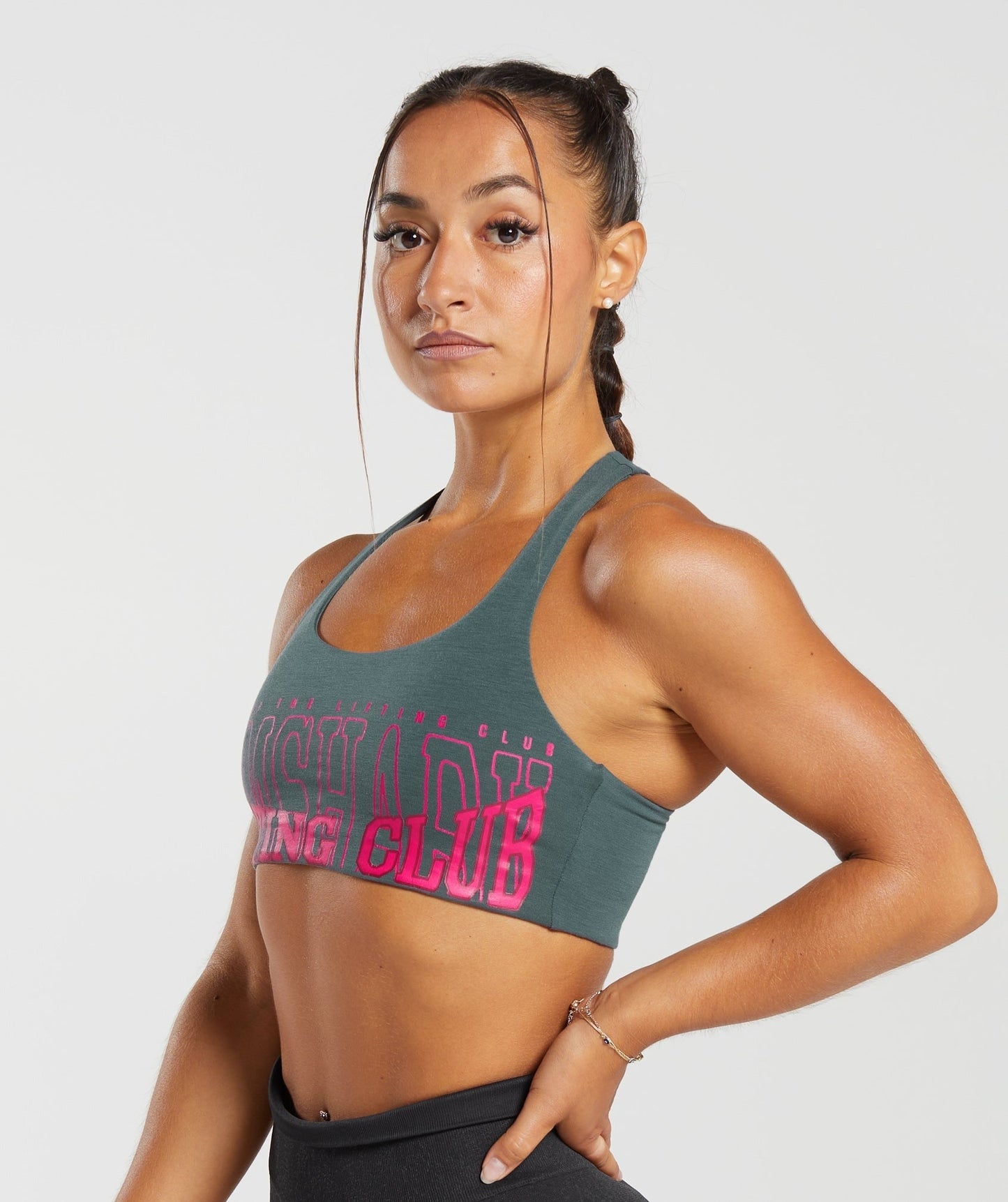 Gymshark Lifting Graphic Bralette - Smokey Teal