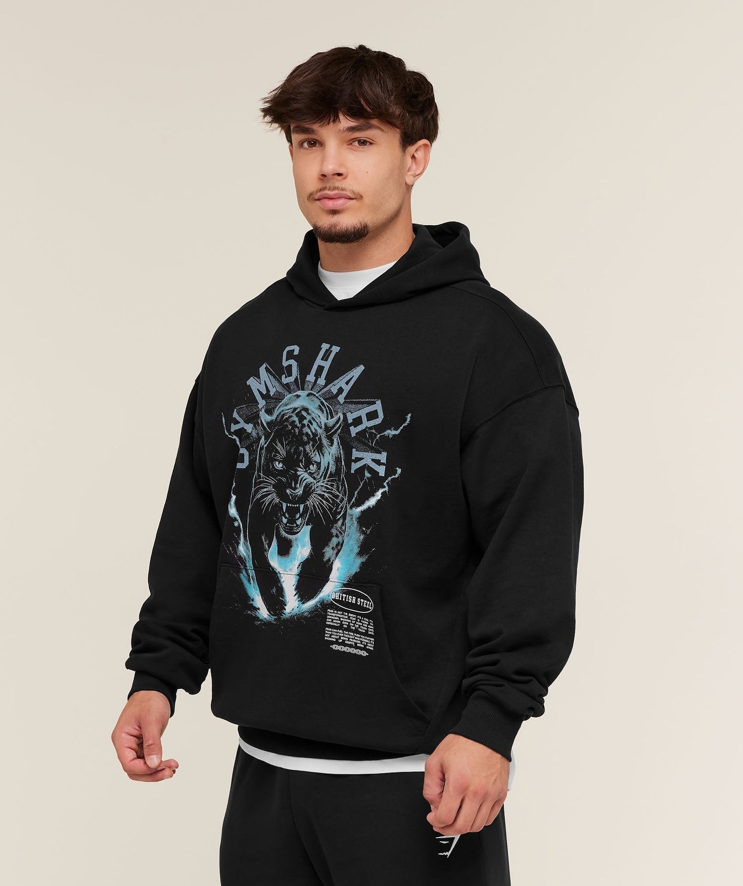 Gymshark Panther Graphic Hoodie - Black