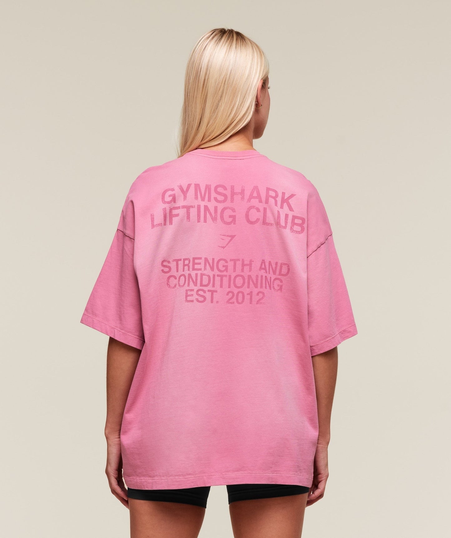 Gymshark Summer Tie-Dye Graphic Oversized T-Shirt - Sunset Pink/Wash