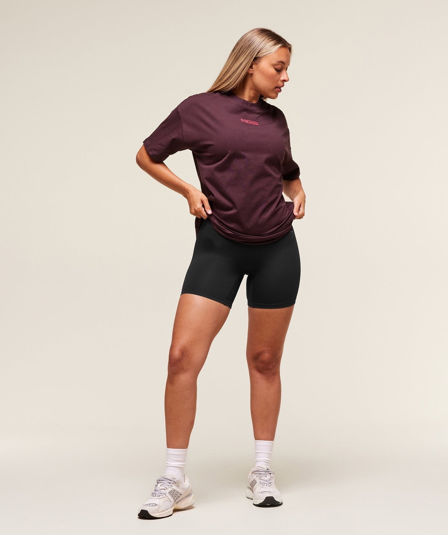 Gymshark Block Oversized T-Shirt - Cherry Purple