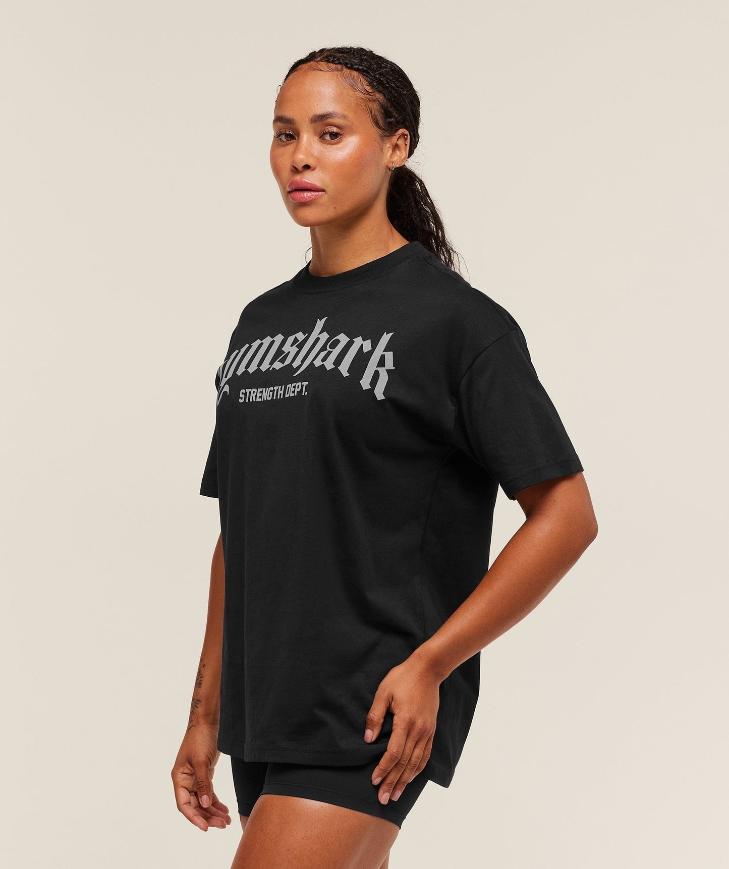Gymshark Strength Department Oversized T-Shirt - Black