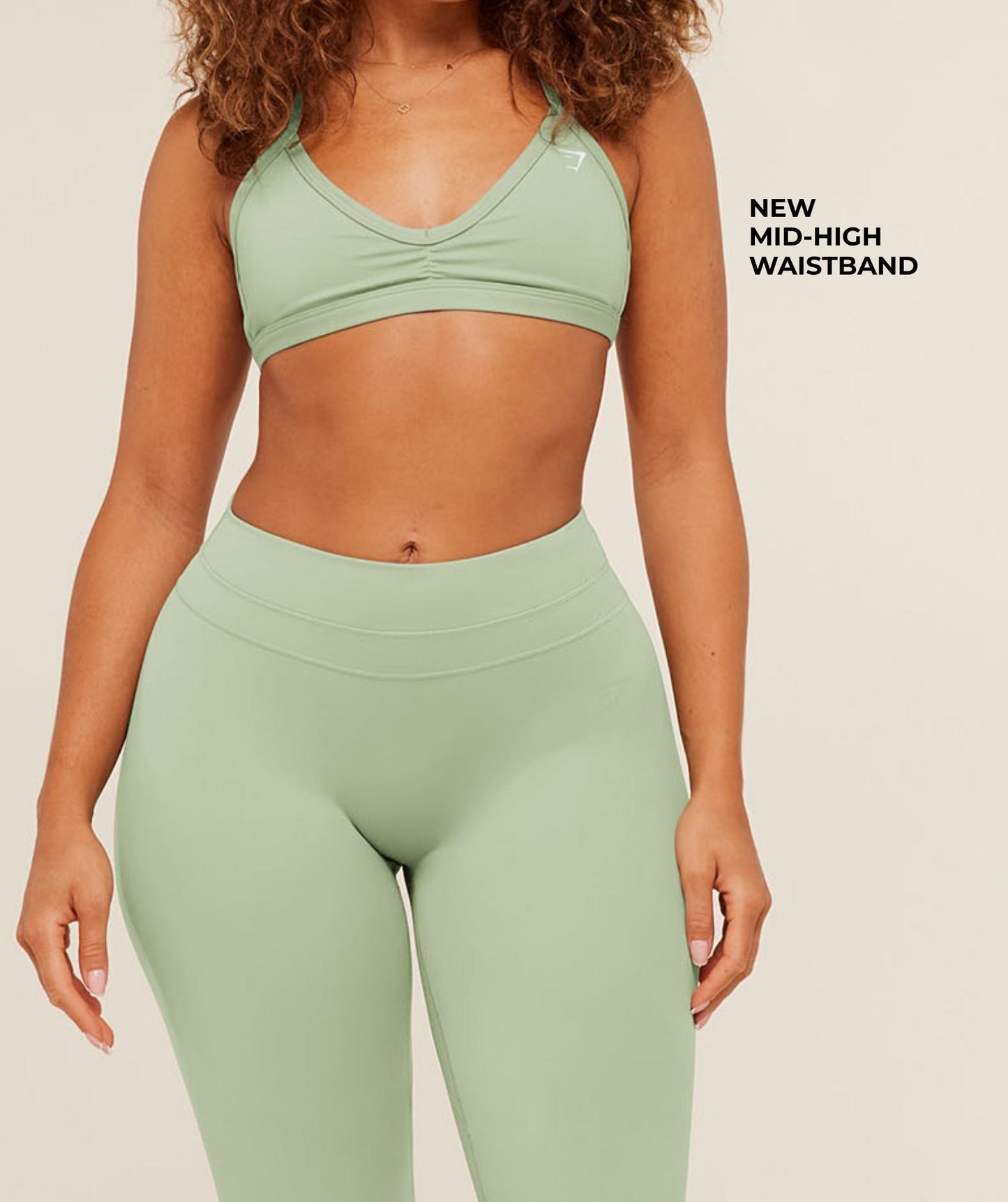 Gymshark Whitney Mid-High Rise Flared Leggings - Haze Green