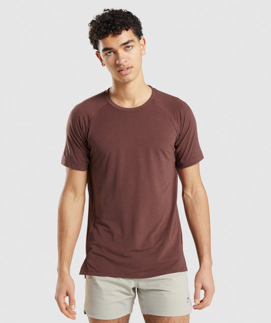 Gymshark Studio Amplify T-Shirt - Cherry Brown