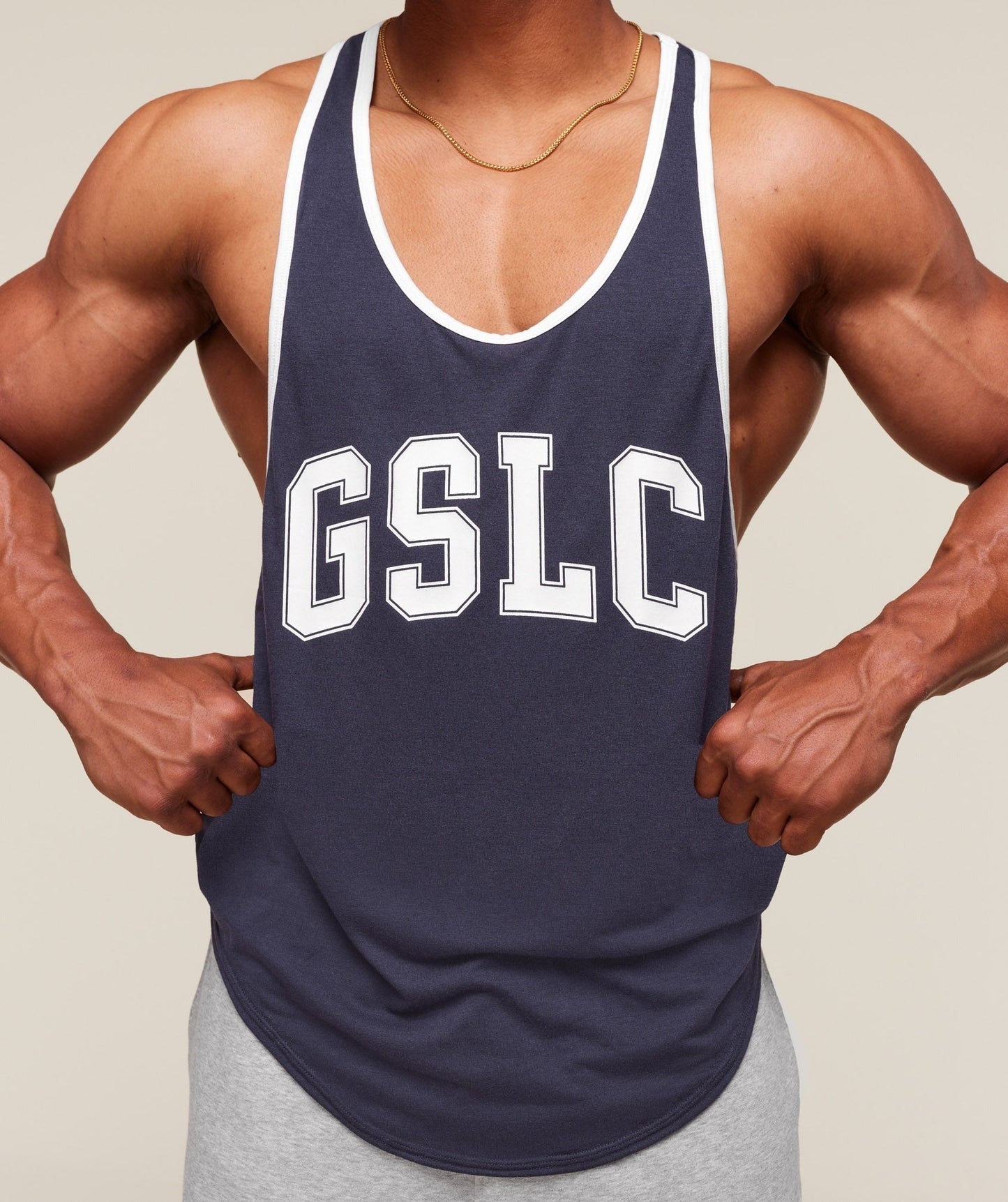 Gymshark GSLC Ringer Stringer - Heavy Blue