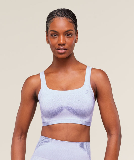 Gymshark Diffuse Seamless Sports Bra - Fresh Lilac/Cobalt Purple