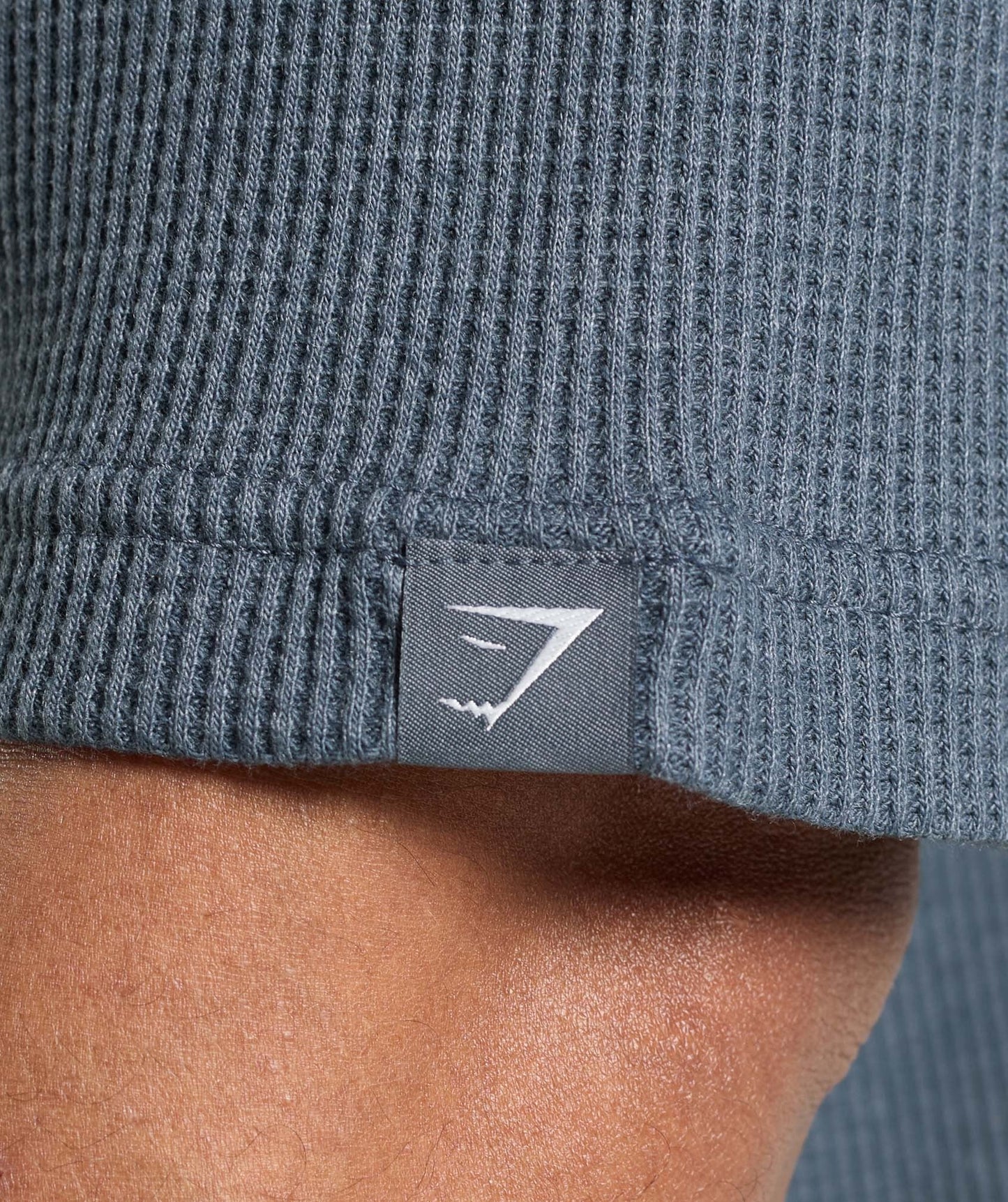 Gymshark Waffle Oversized T-Shirt - Titanium Blue