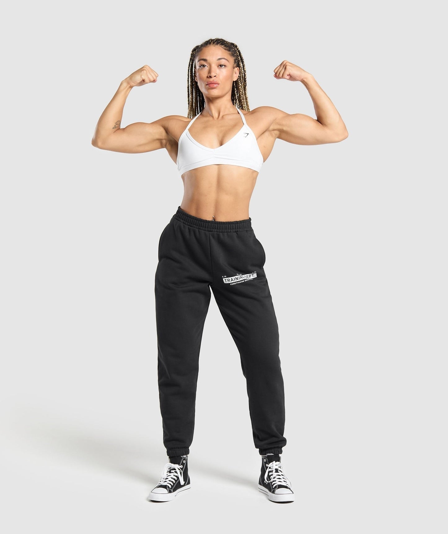 Gymshark Training Department Graphic Oversized Joggers - Black