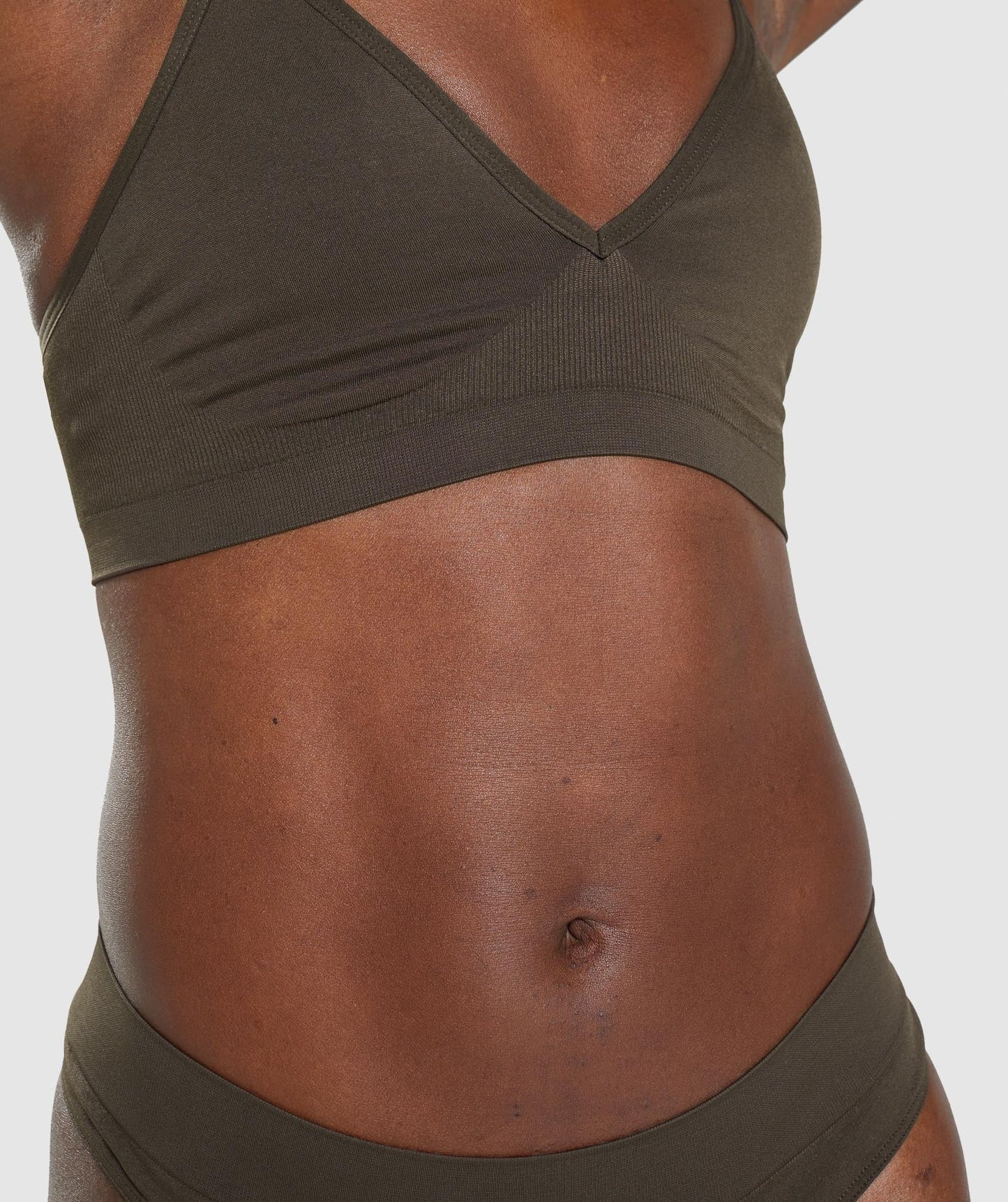 Gymshark Seamless Low Neck Bralette - Espresso Brown