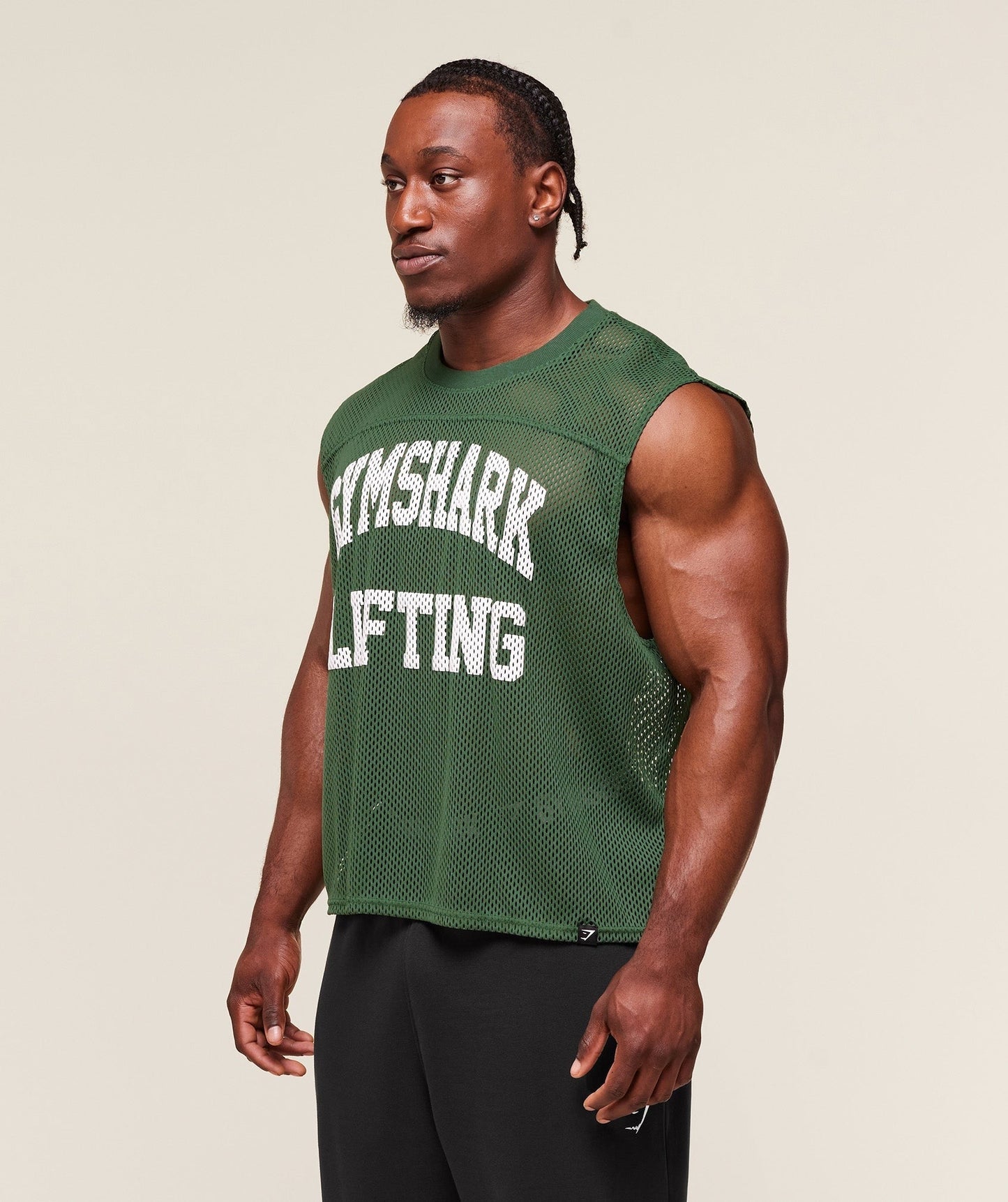 Gymshark Mesh Oversized Tank - Classic Green