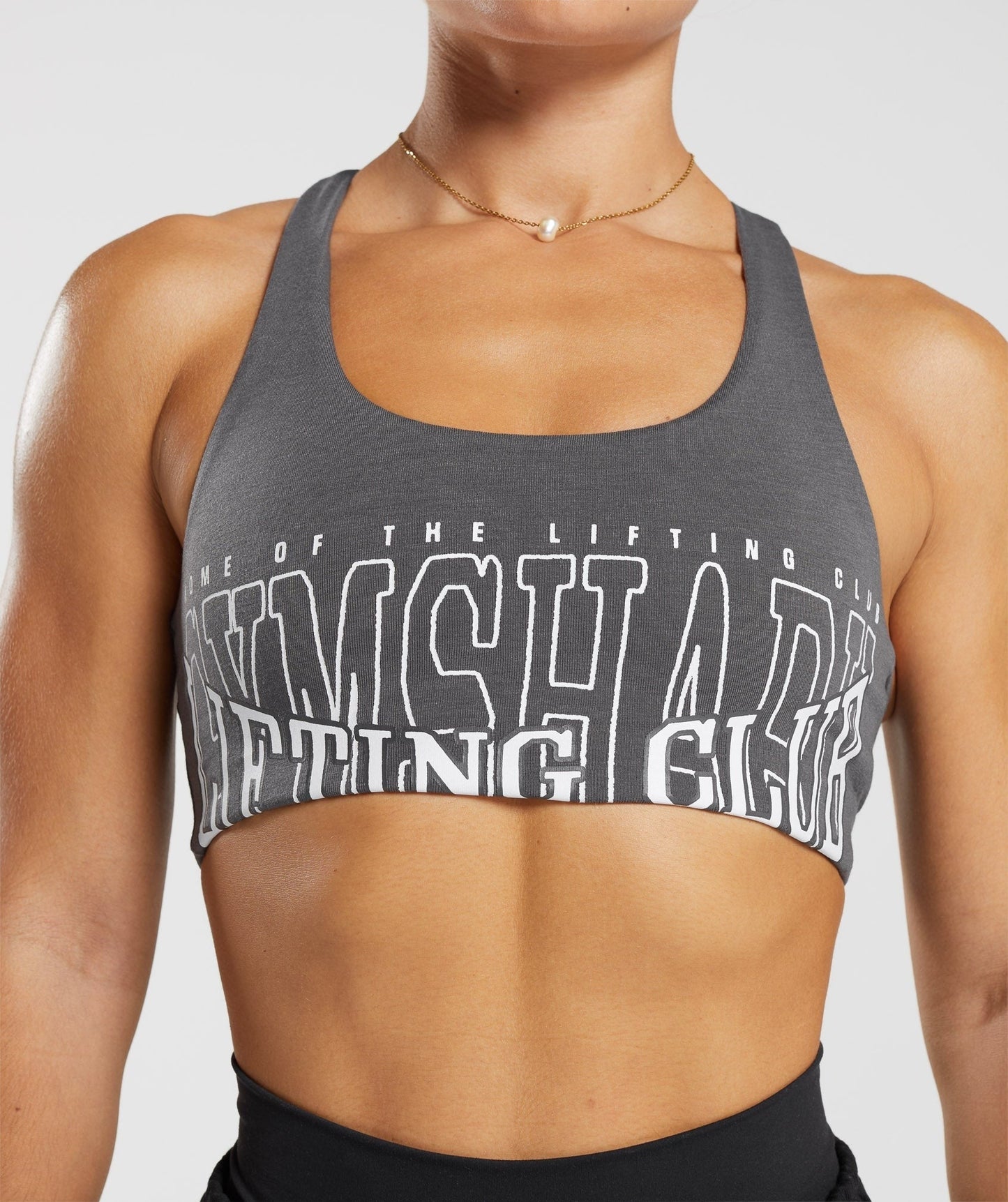 Gymshark Lifting Graphic Bralette - Dark Grey