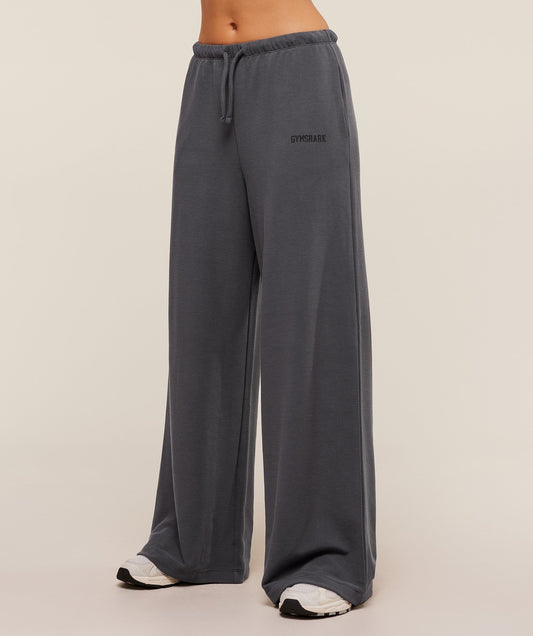 Gymshark Waffle Wide Leg Pants - Grey