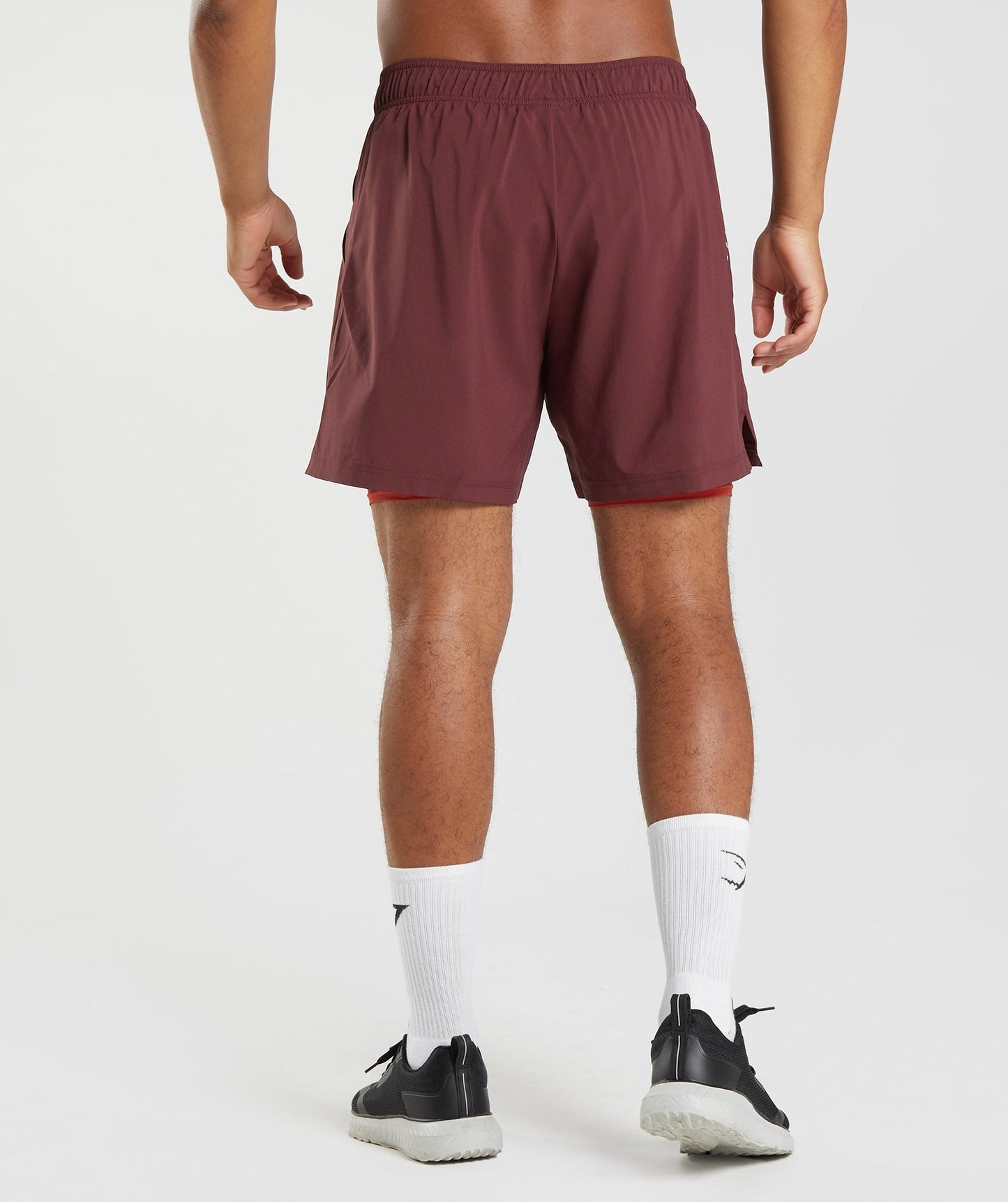 Gymshark Sport 7" 2 in 1 Short - Baked Maroon/Salsa Red