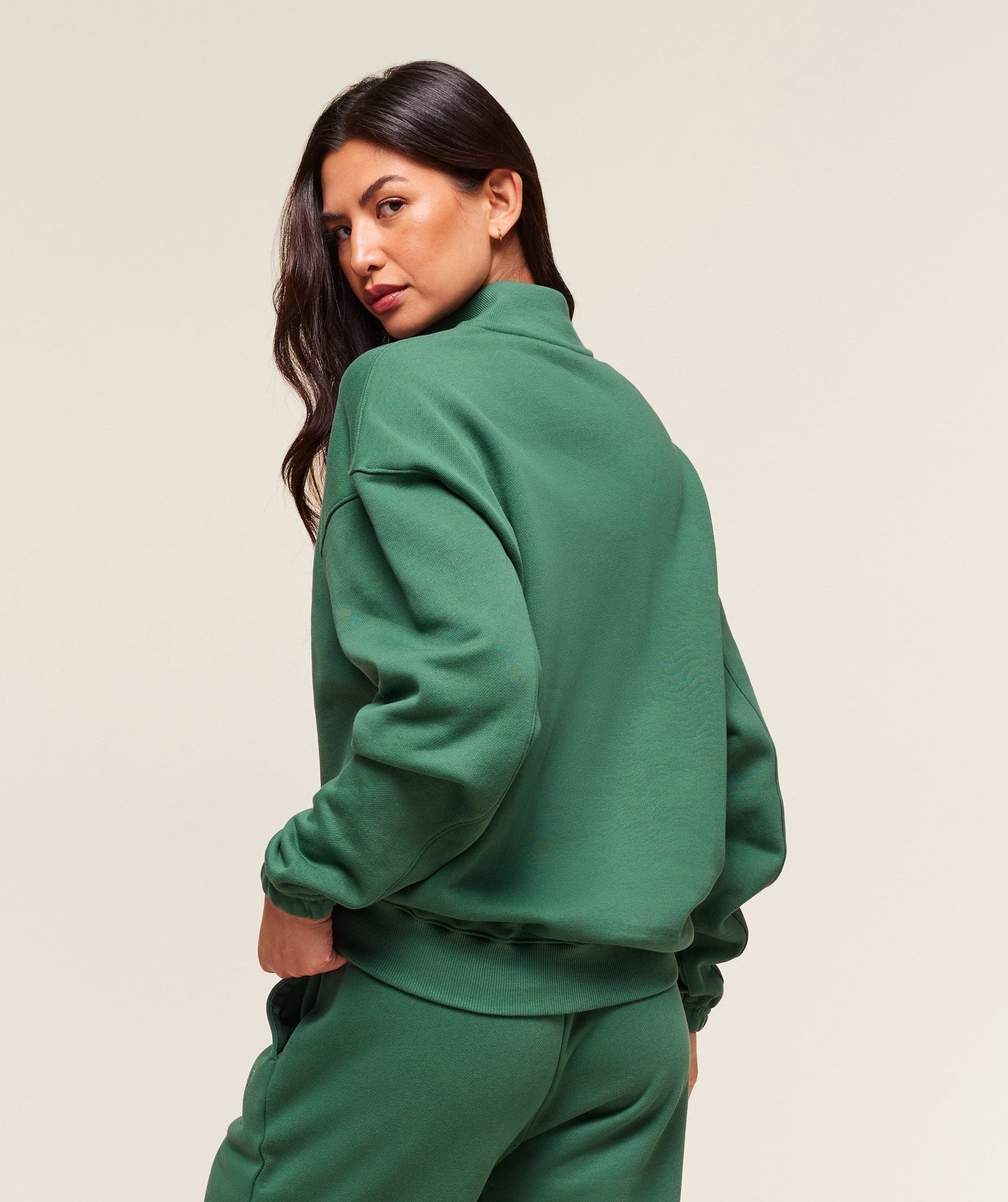 Gymshark Rest Day Sweats 2.0 1/4 Zip Pullover - Lift Green