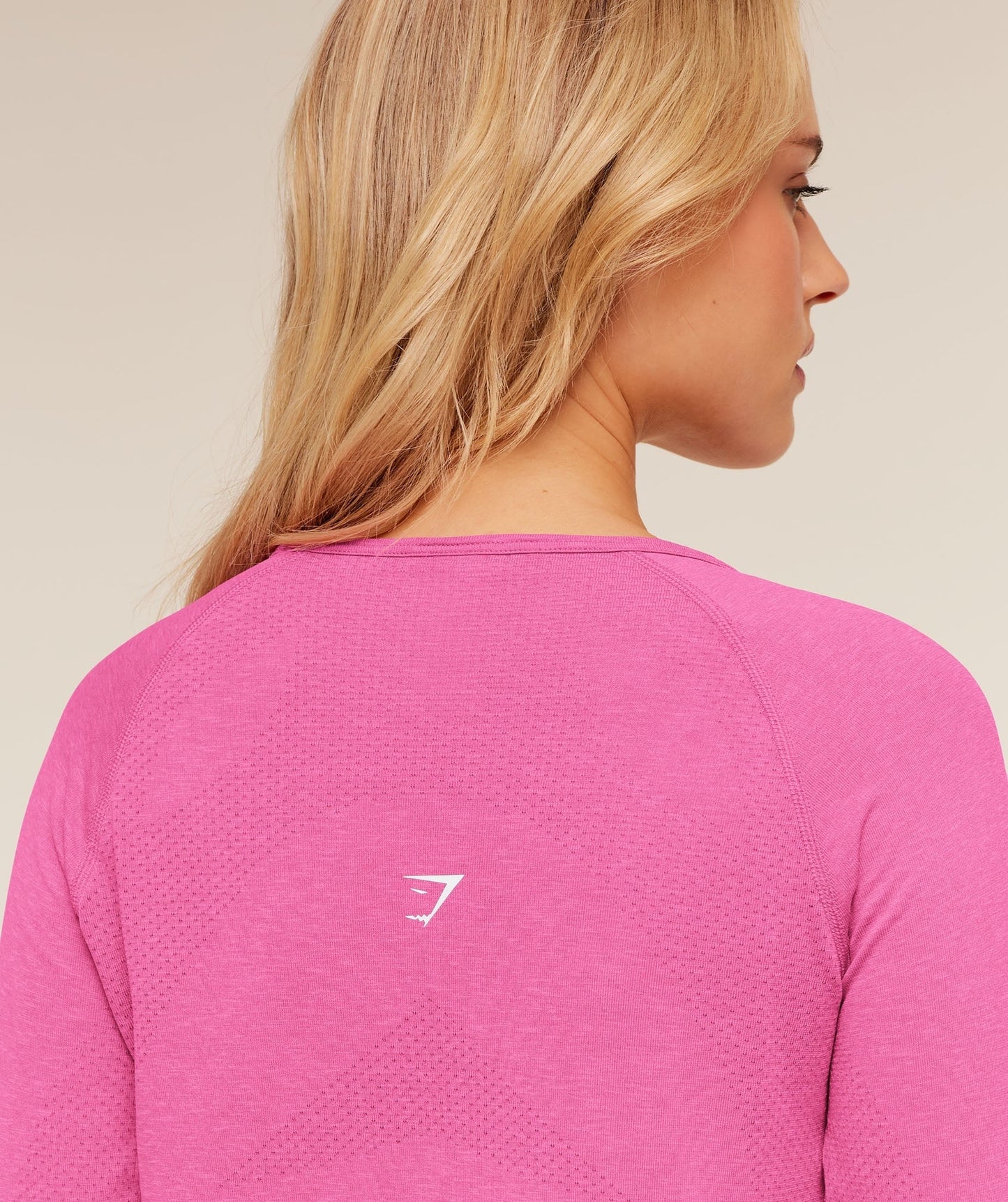 Gymshark Vital Seamless Light Long Sleeve Top - Super-Set Pink/Marl