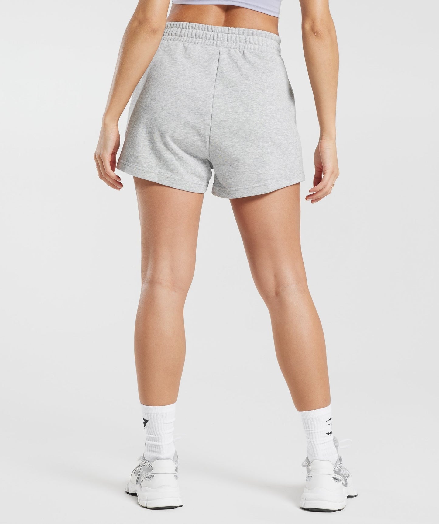 Gymshark Strong Peach Graphic Shorts - Light Grey Marl