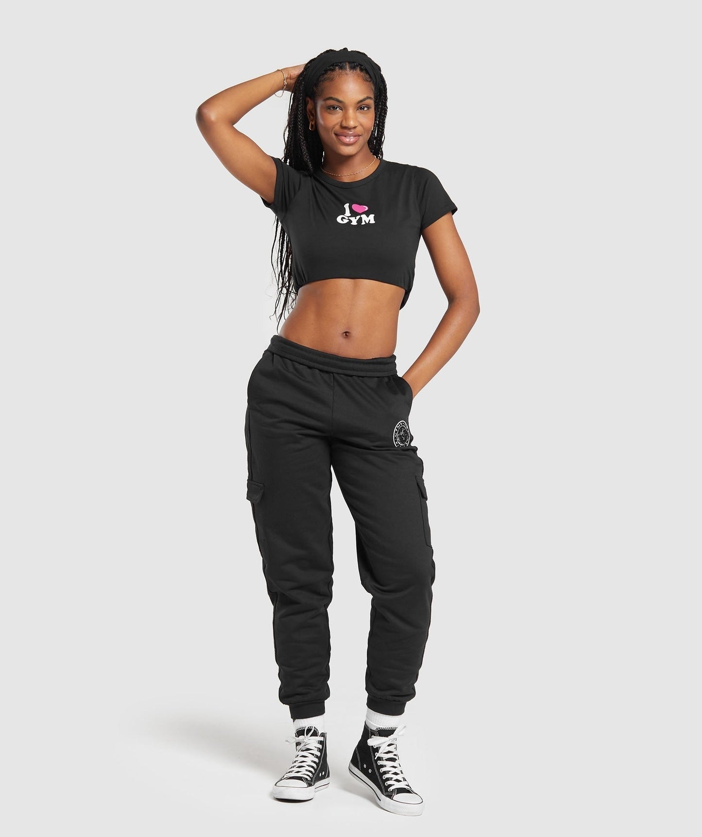 Gymshark I Heart Gym Baby T-Shirt - Black