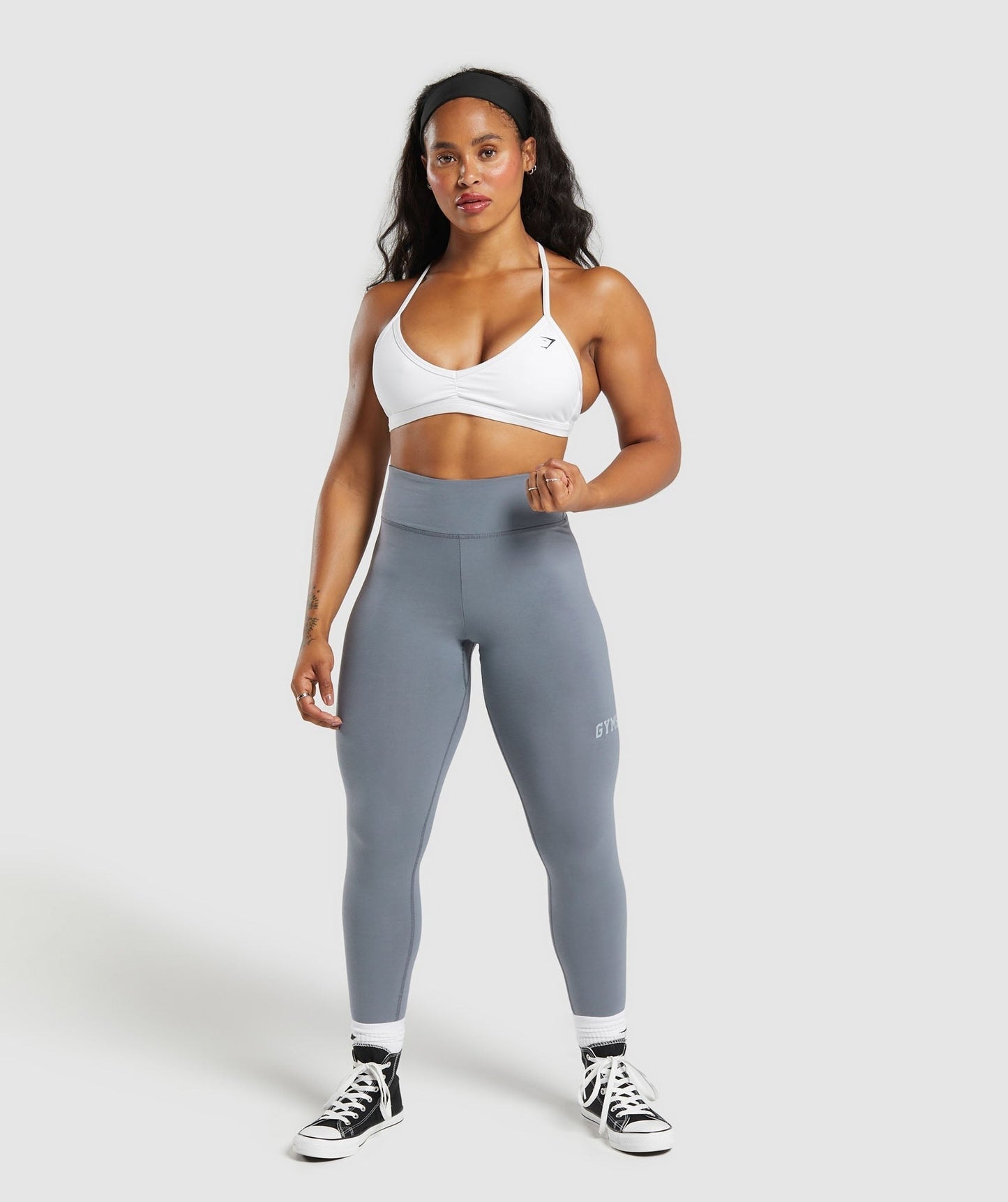 Gymshark Lifting Logo Leggings - Iron Blue