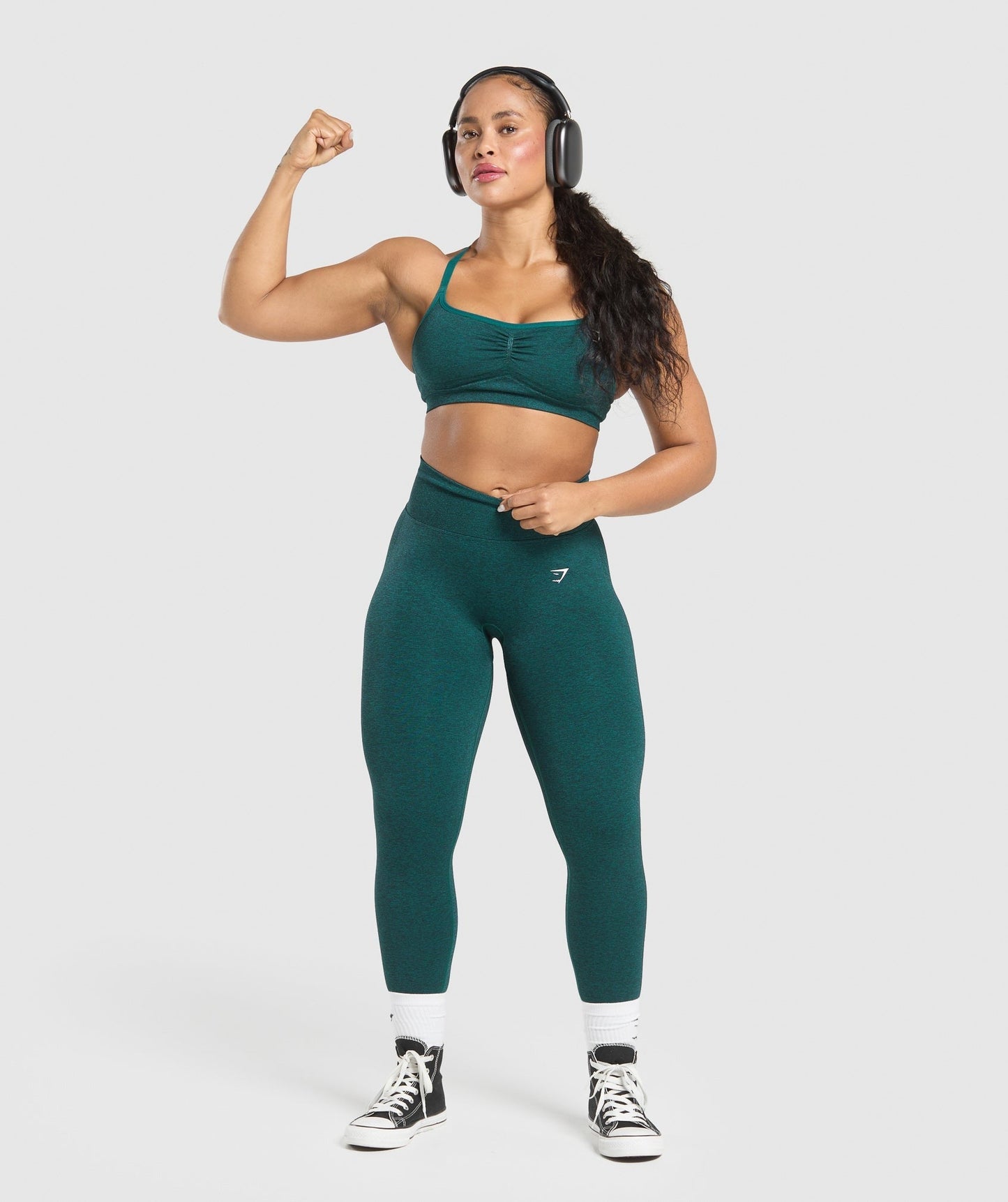 Gymshark Lift Seamless Leggings - Functional Teal/Black Marl