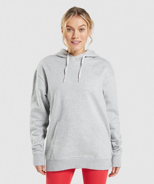 Gymshark Training Oversized Hoodie - Light Grey Marl