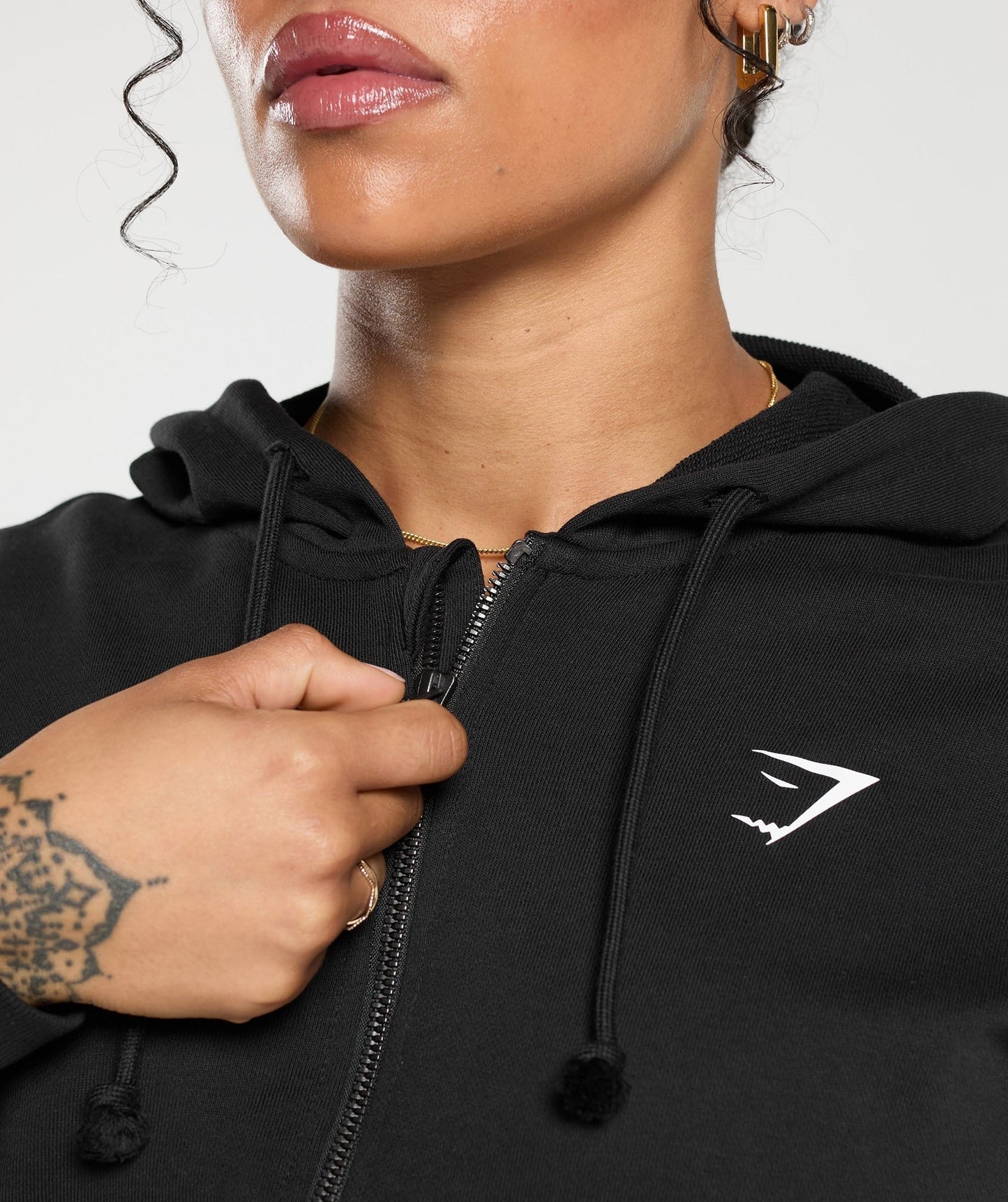 Gymshark Power Midi Zip Hoodie - Black