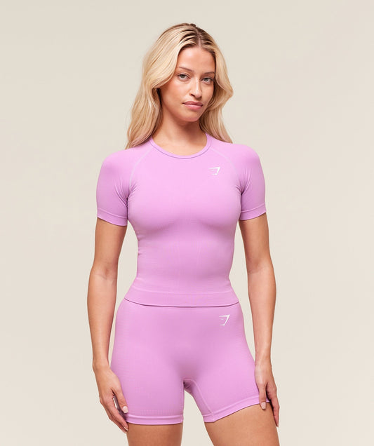 Gymshark Vital Tight T-Shirt - Sour Pink Marl