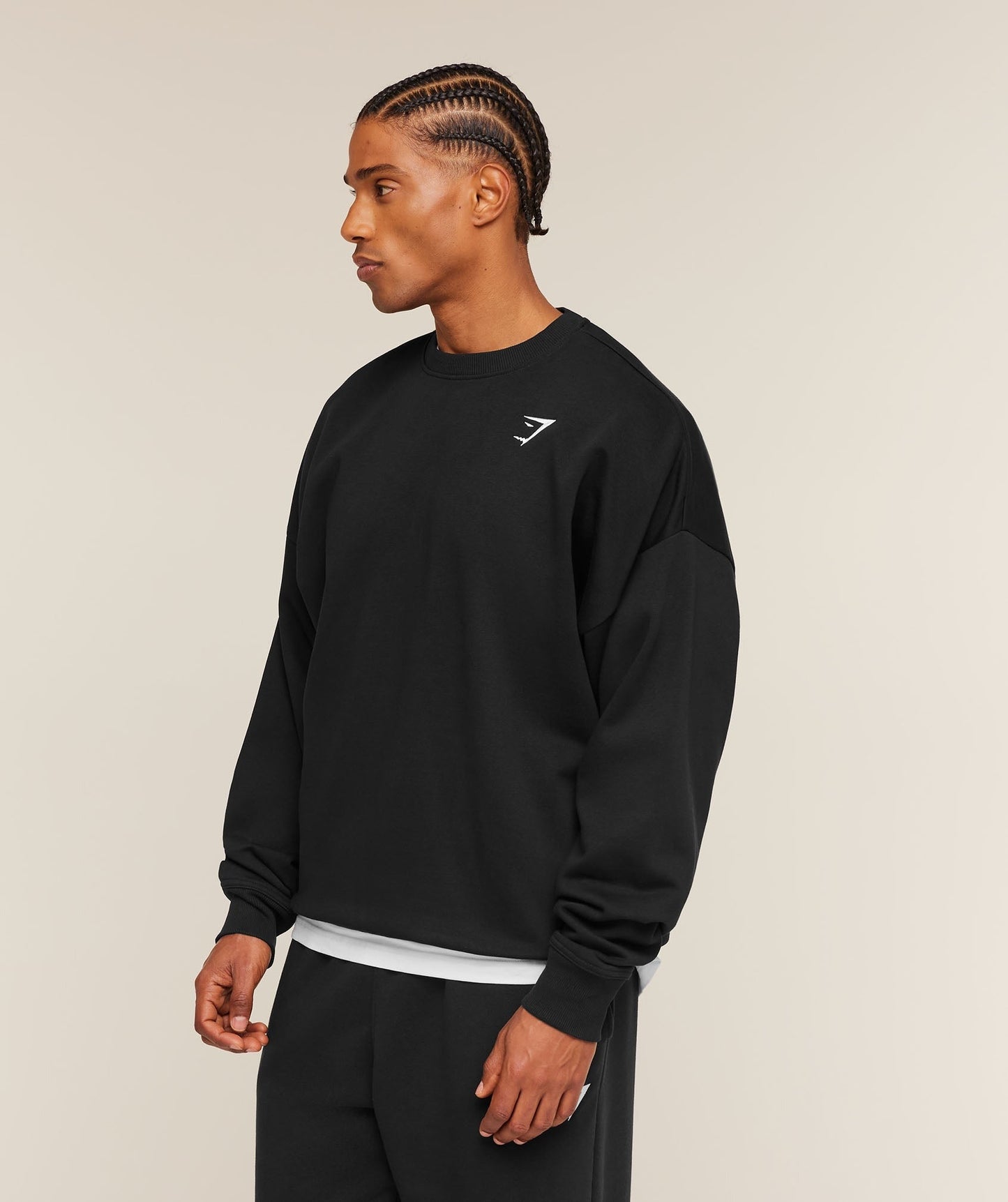 Gymshark Oversized Crest Crew - Black