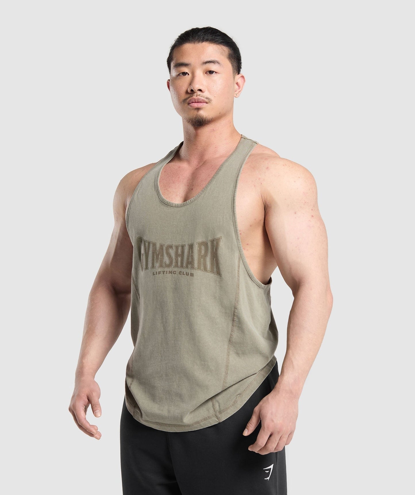 Gymshark Heritage Washed Stringer - Utility Green